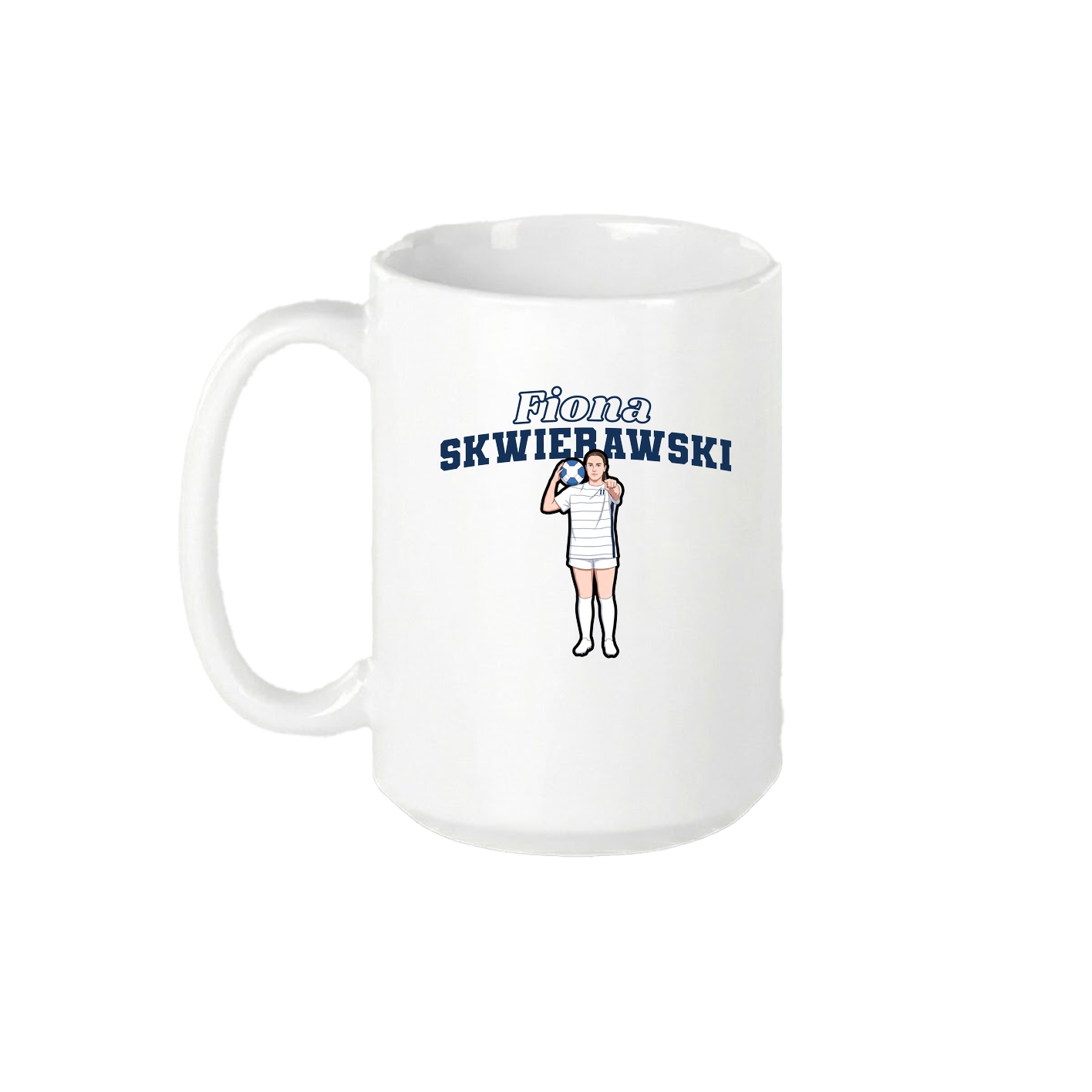15oz Coffee Mug — Name Arch in White