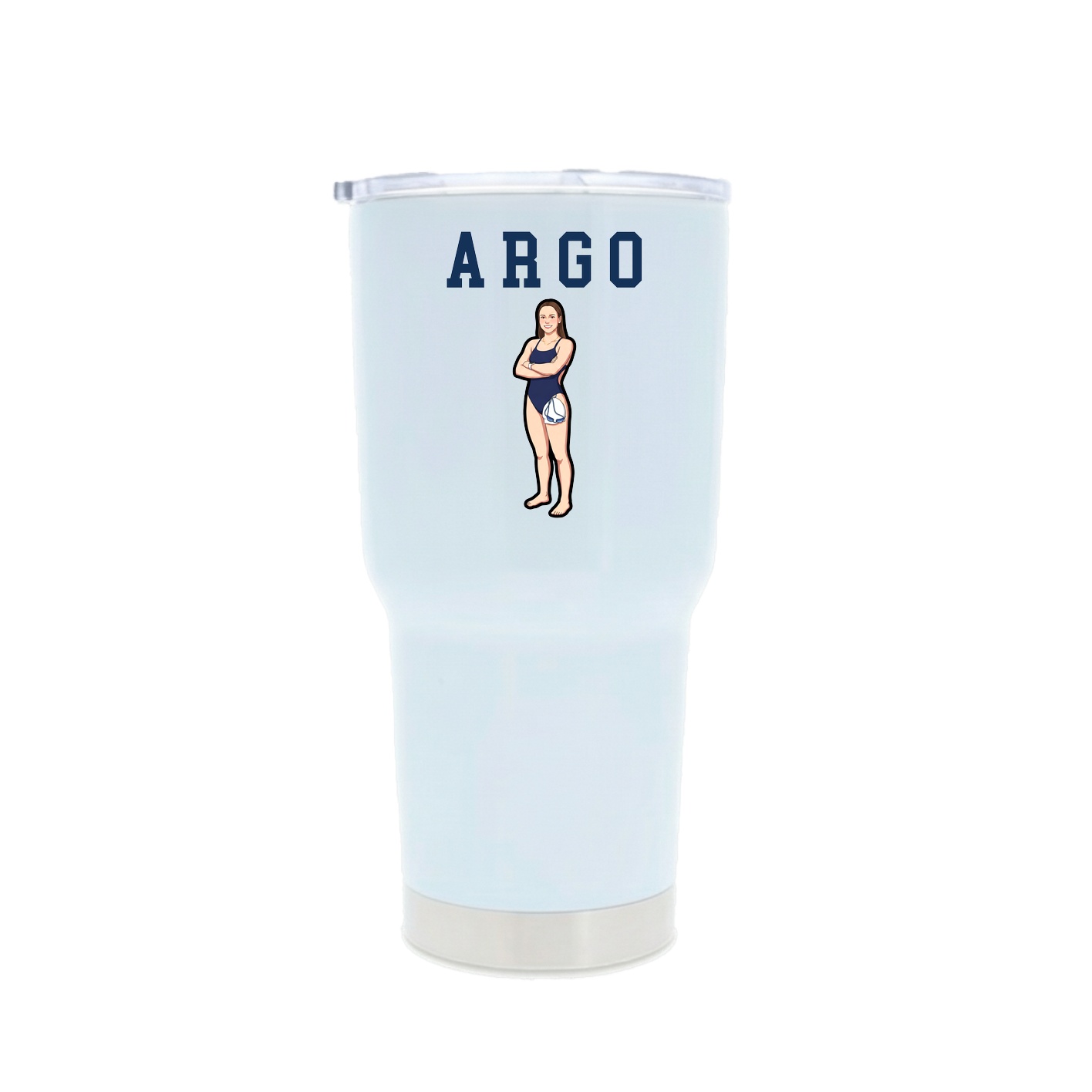 30oz Stainless Steel Tumbler — Shirsey in White