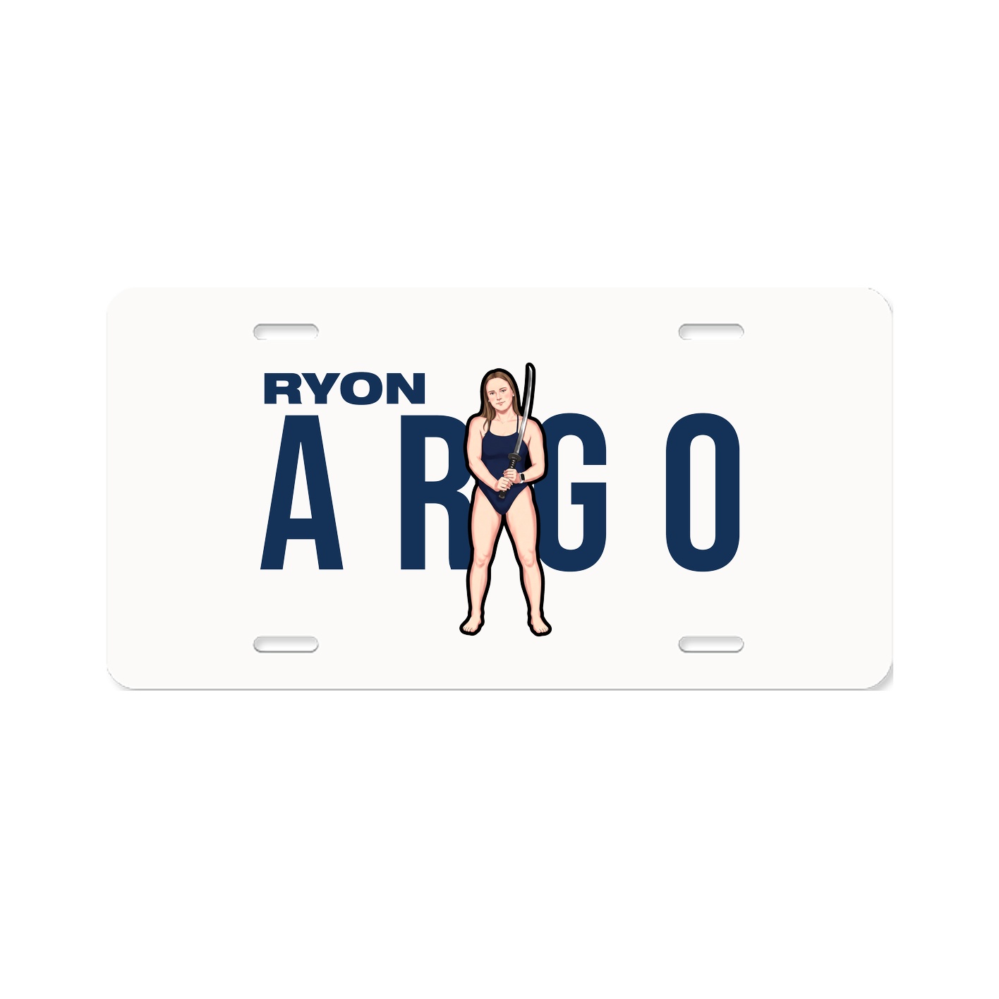 License Plate — Player Name in Classic