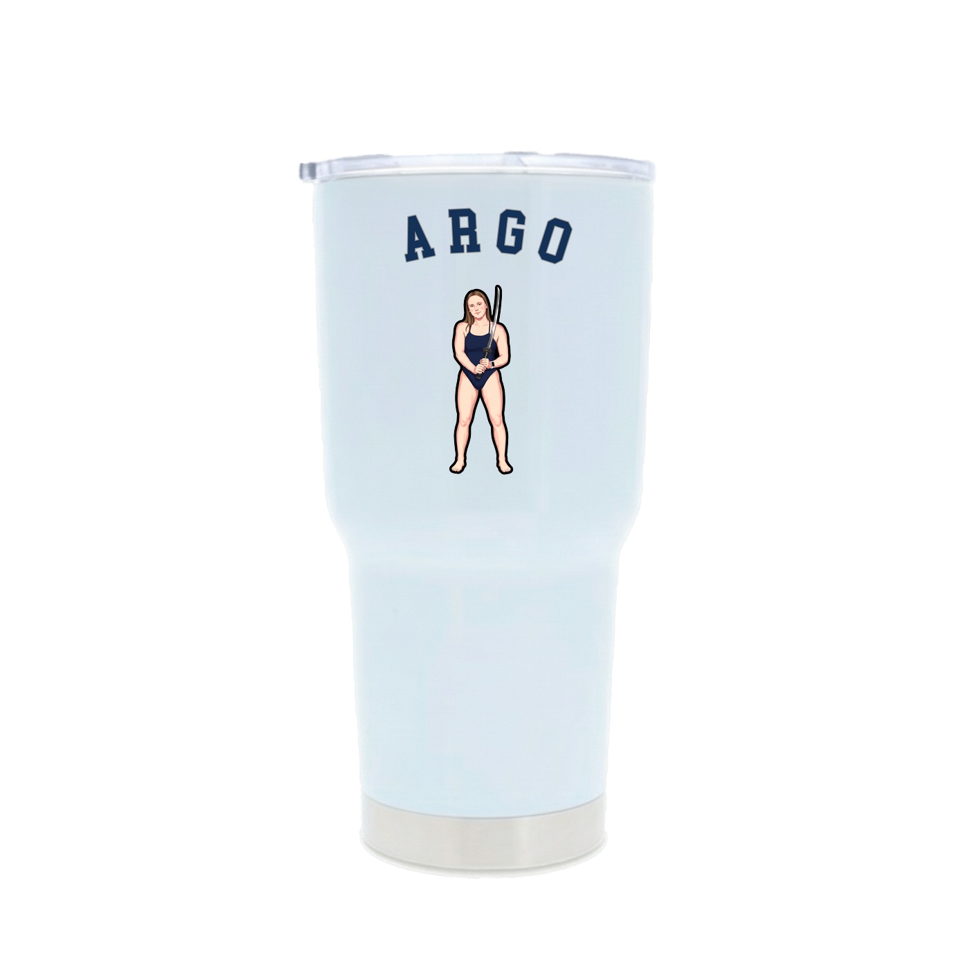 30oz Stainless Steel Tumbler — Shirsey Arch in White