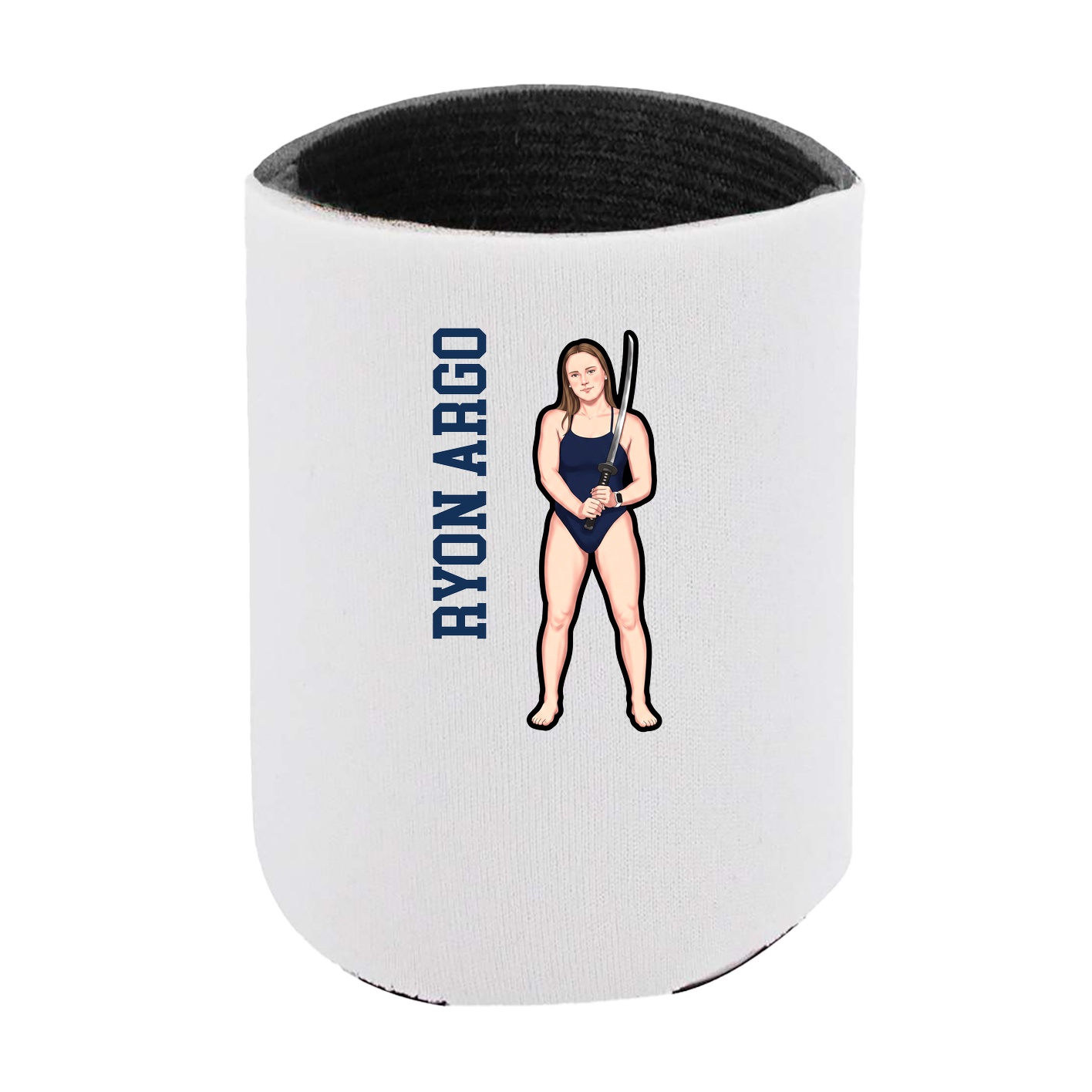 Can Holder — Name Vertical in White