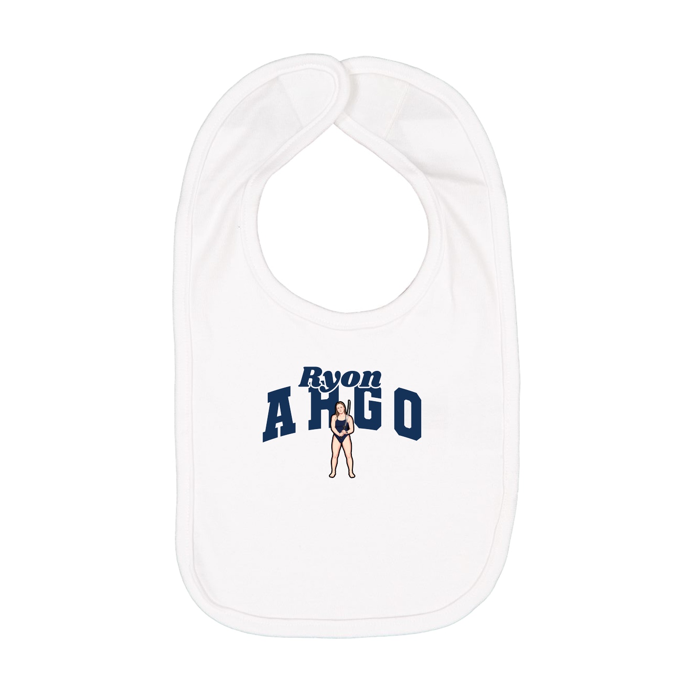 Infant Bib — Signature Arch in White