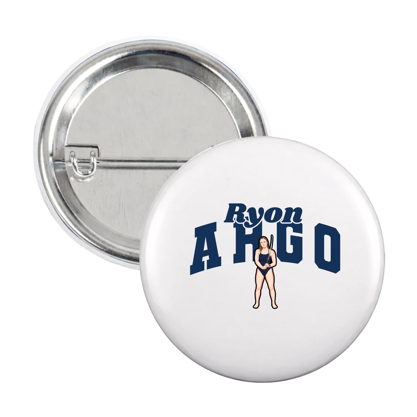 Game Day Button — Signature Arch in White