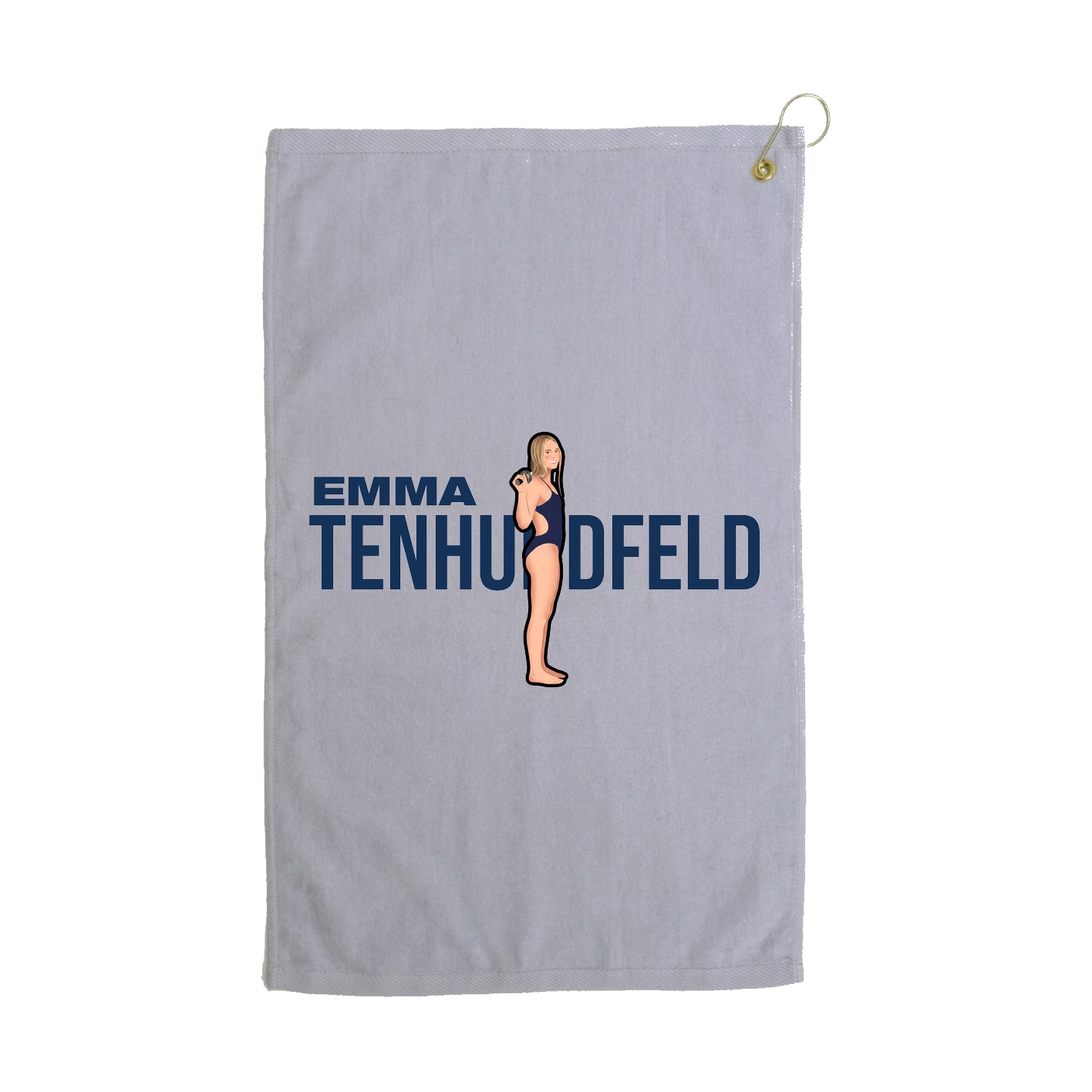 Golf Towel — Player Name in Grey
