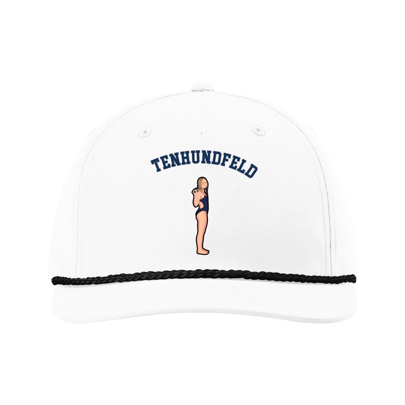 Five-Panel Classic Rope Cap — Shirsey Arch in White