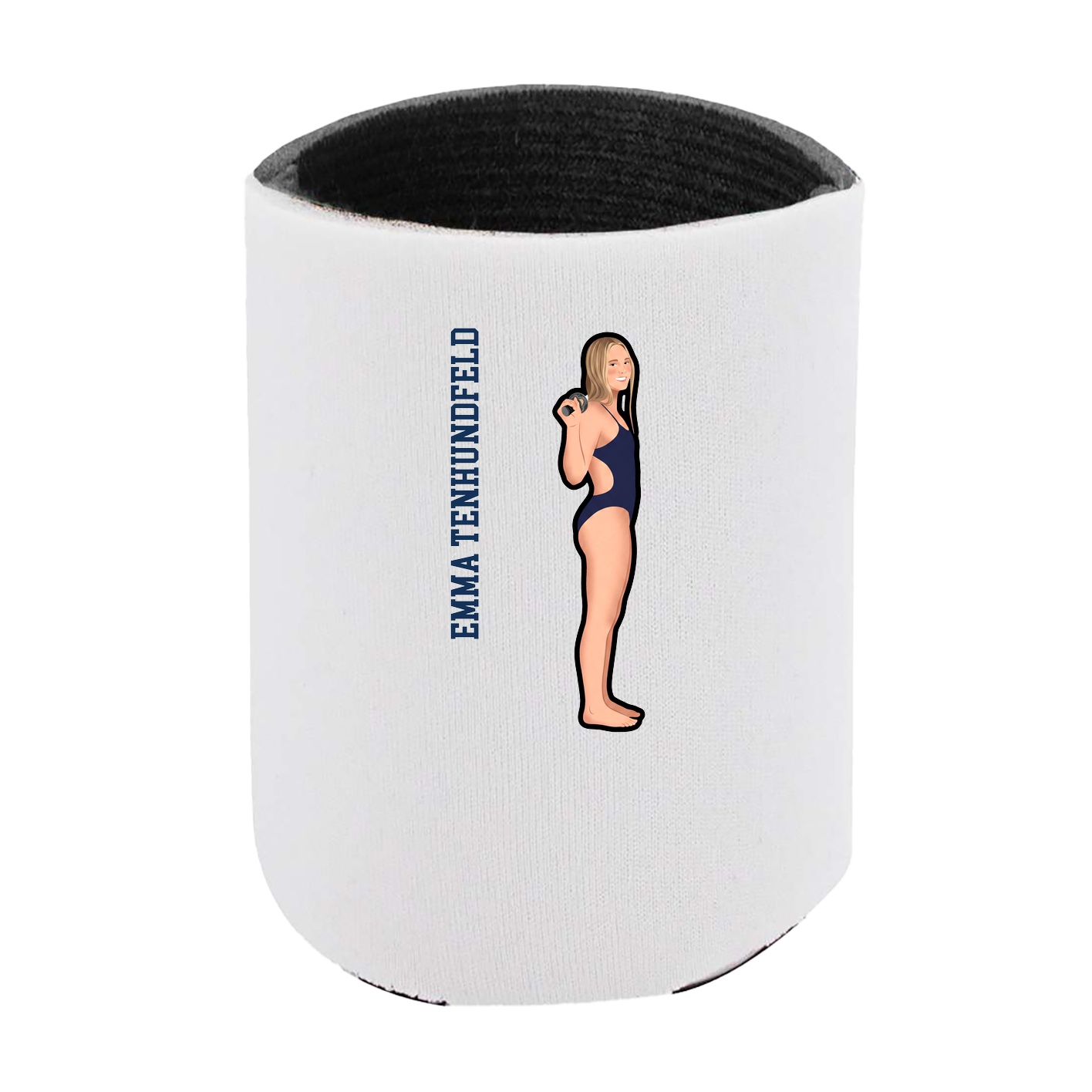 Can Holder — Name Vertical in White