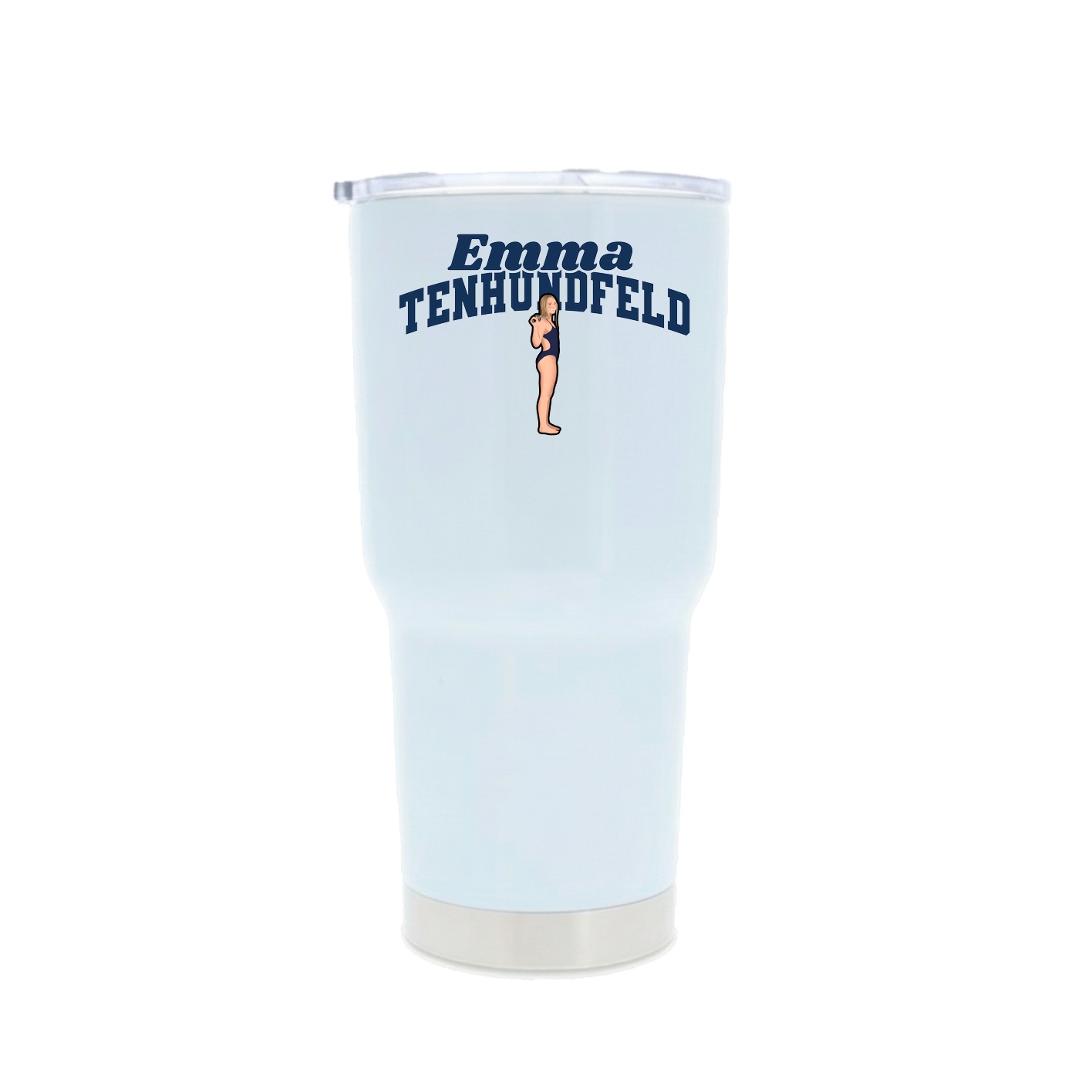 30oz Stainless Steel Tumbler — Signature Arch in White