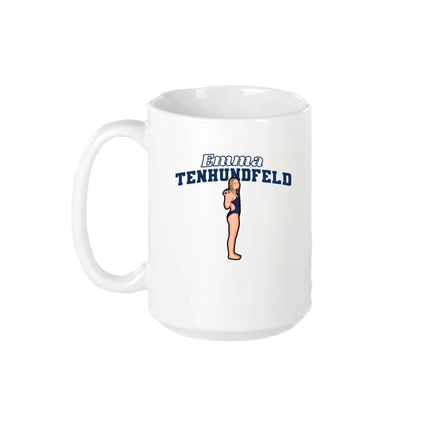 15oz Coffee Mug — Name Arch in White