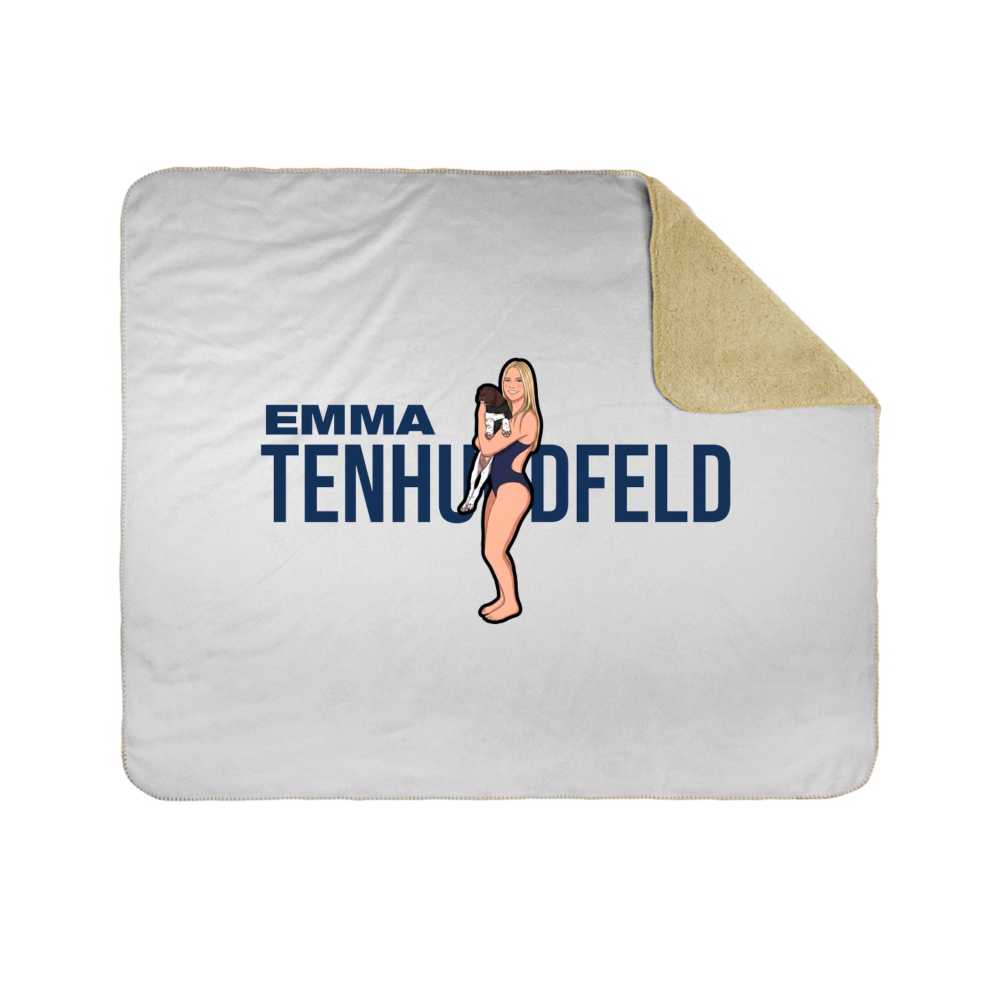 Throw Blanket — Player Name in White