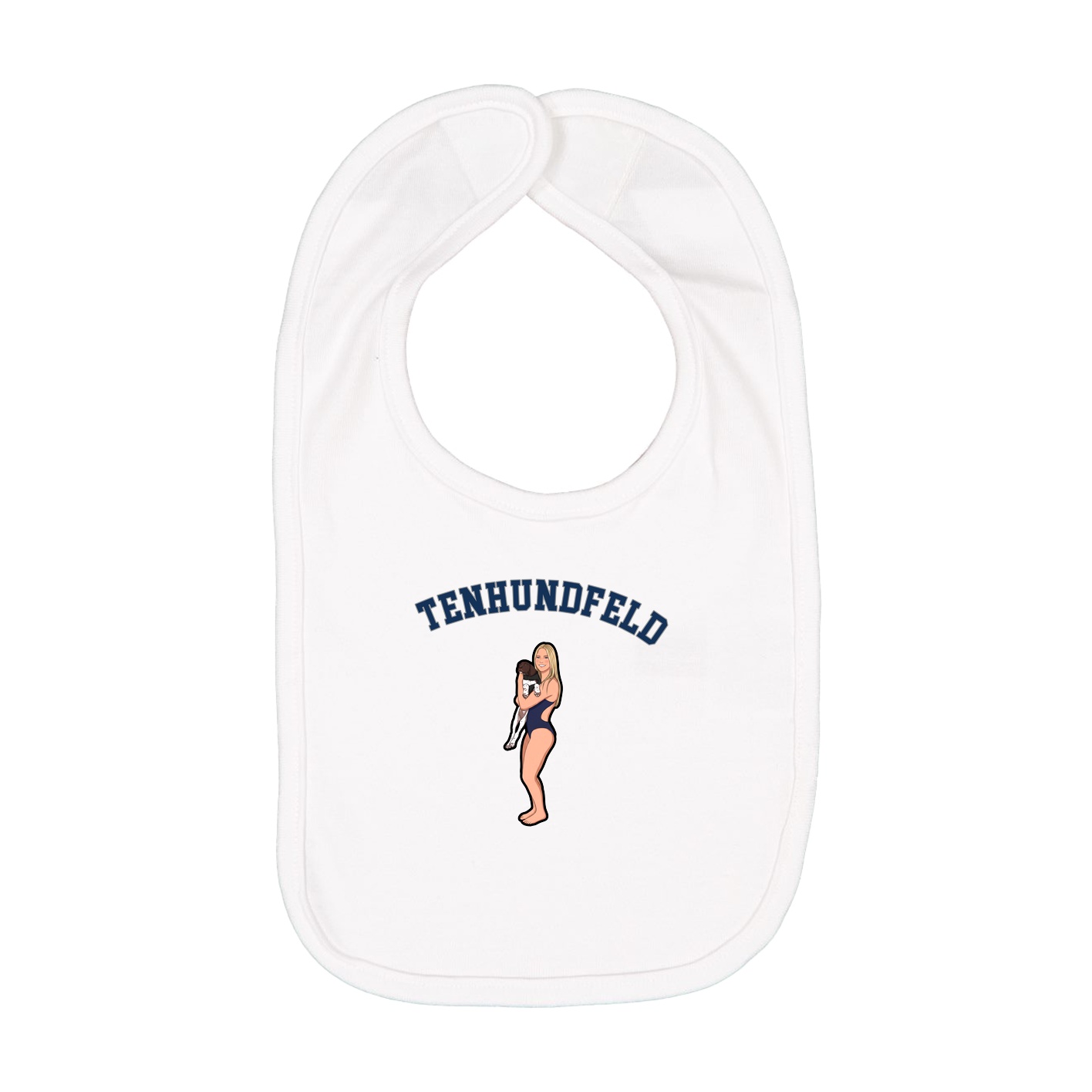 Infant Bib — Shirsey Arch in White