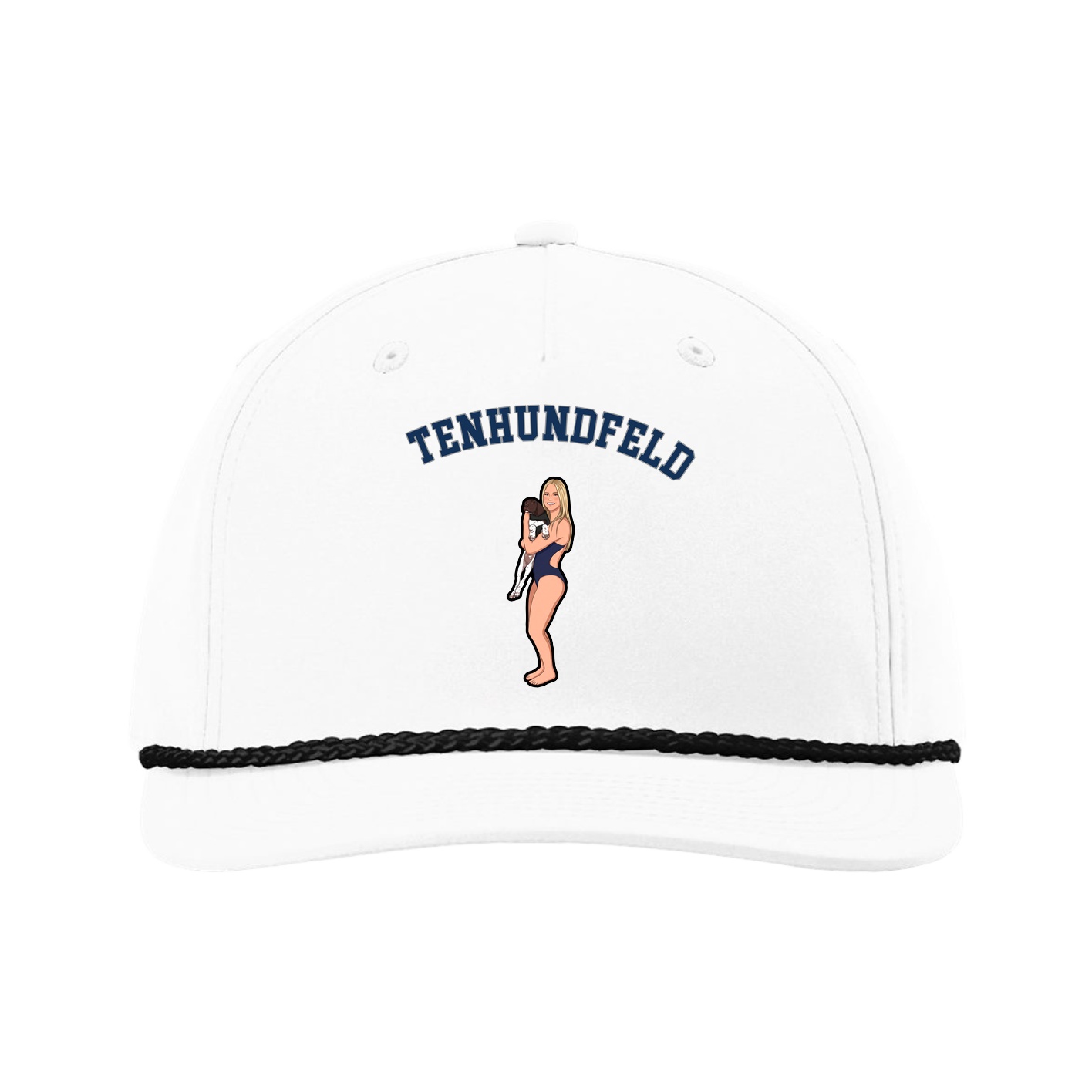 Five-Panel Classic Rope Cap — Shirsey Arch in White