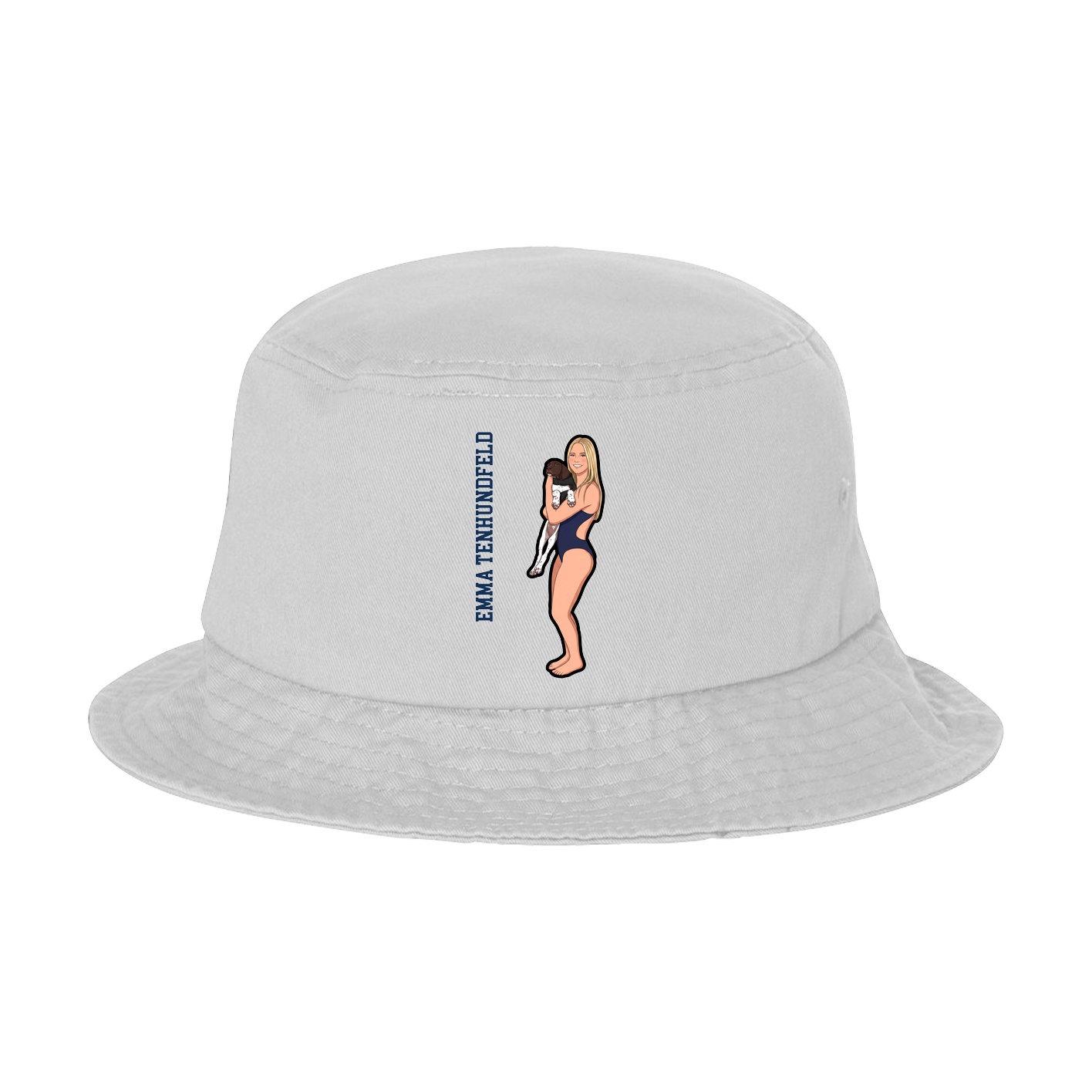 Bucket Cap — Name Vertical in White