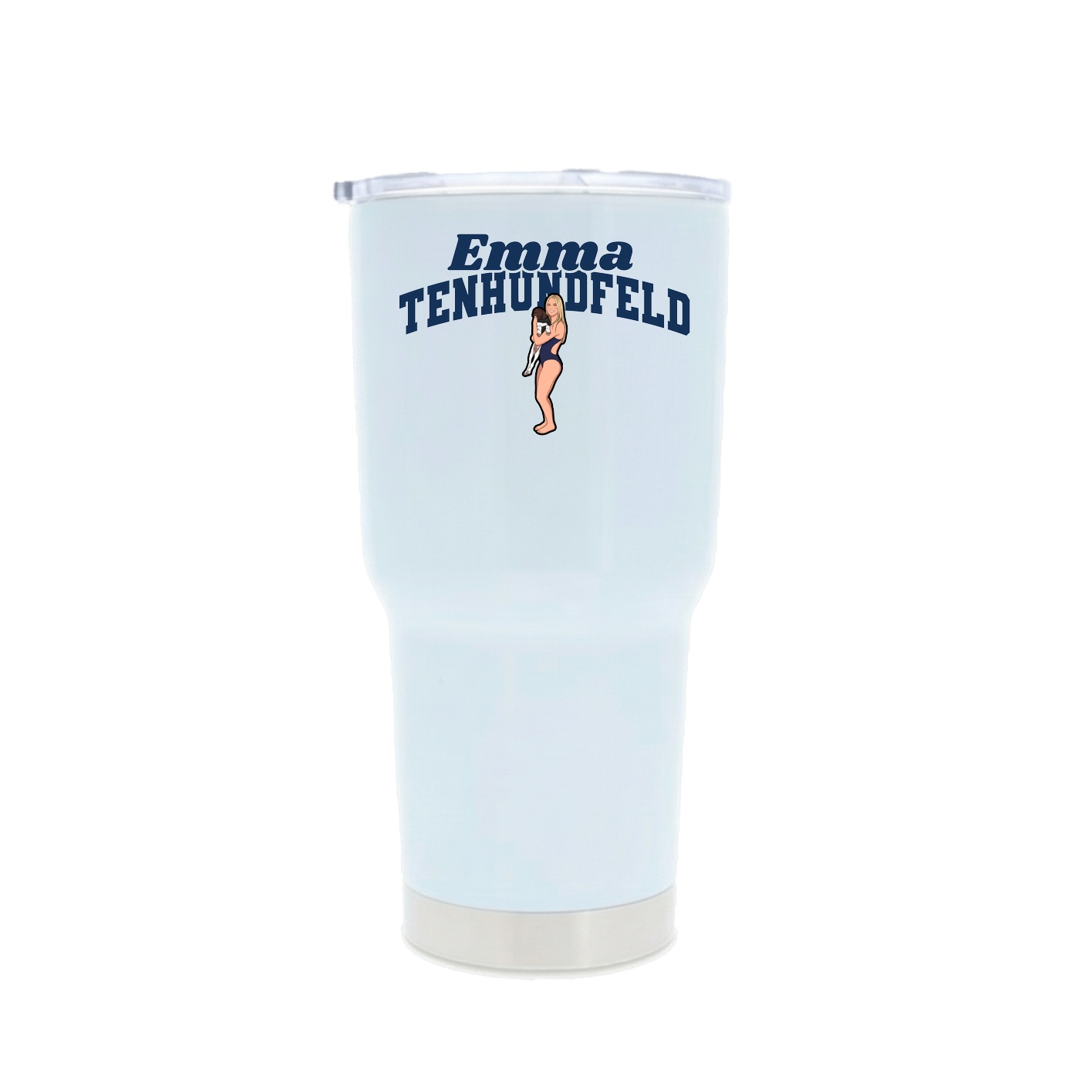 30oz Stainless Steel Tumbler — Signature Arch in White
