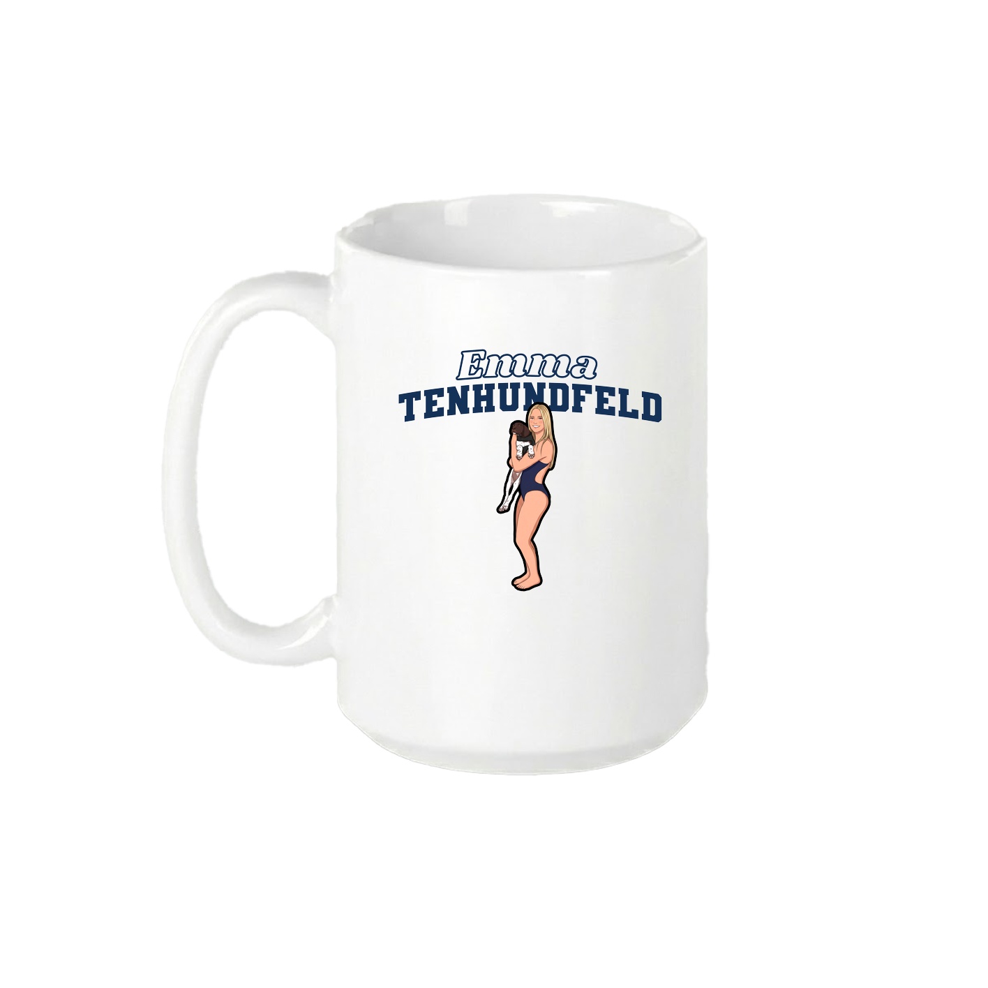15oz Coffee Mug — Name Arch in White