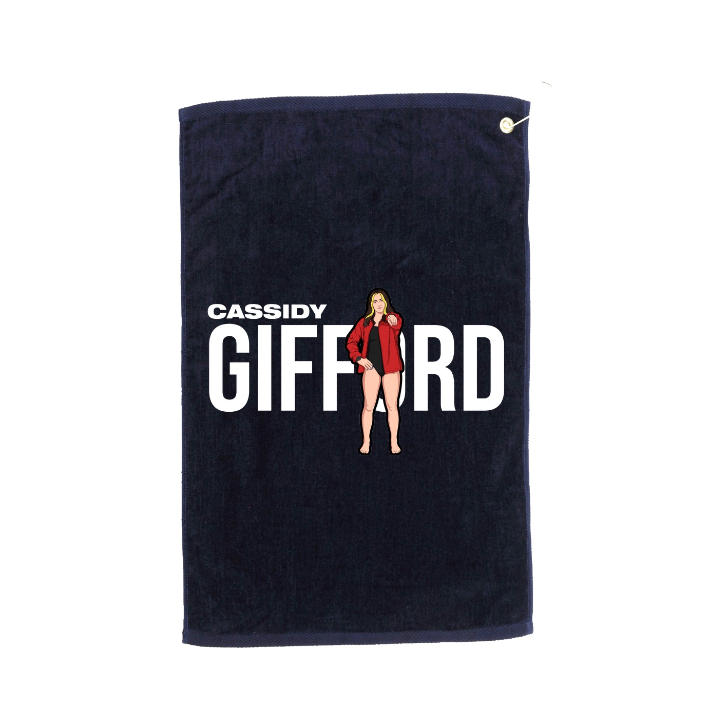 Golf Towel — Player Name in Navy