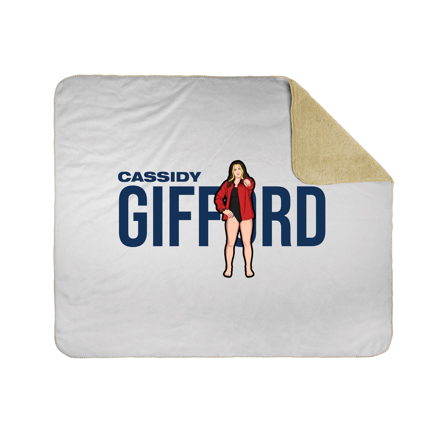 Throw Blanket — Player Name in White