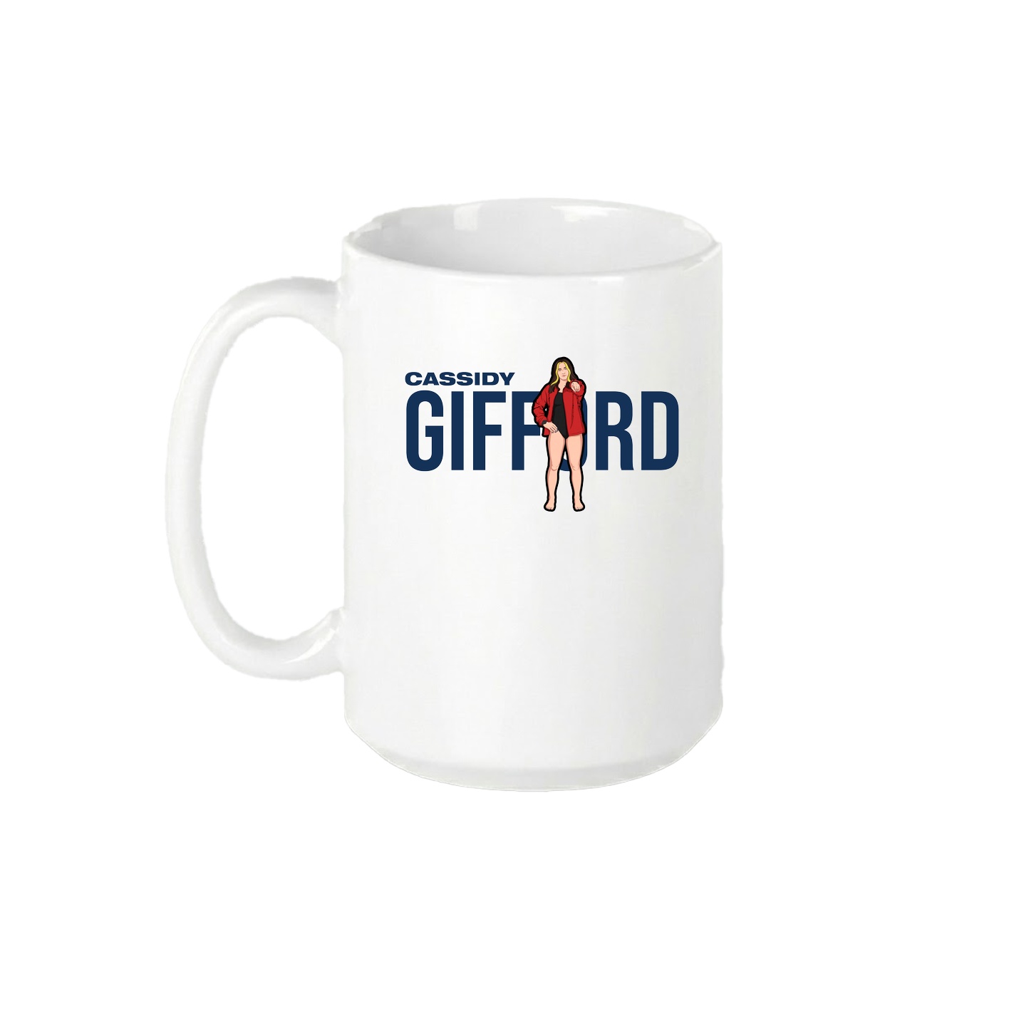 15oz Coffee Mug — Player Name in White