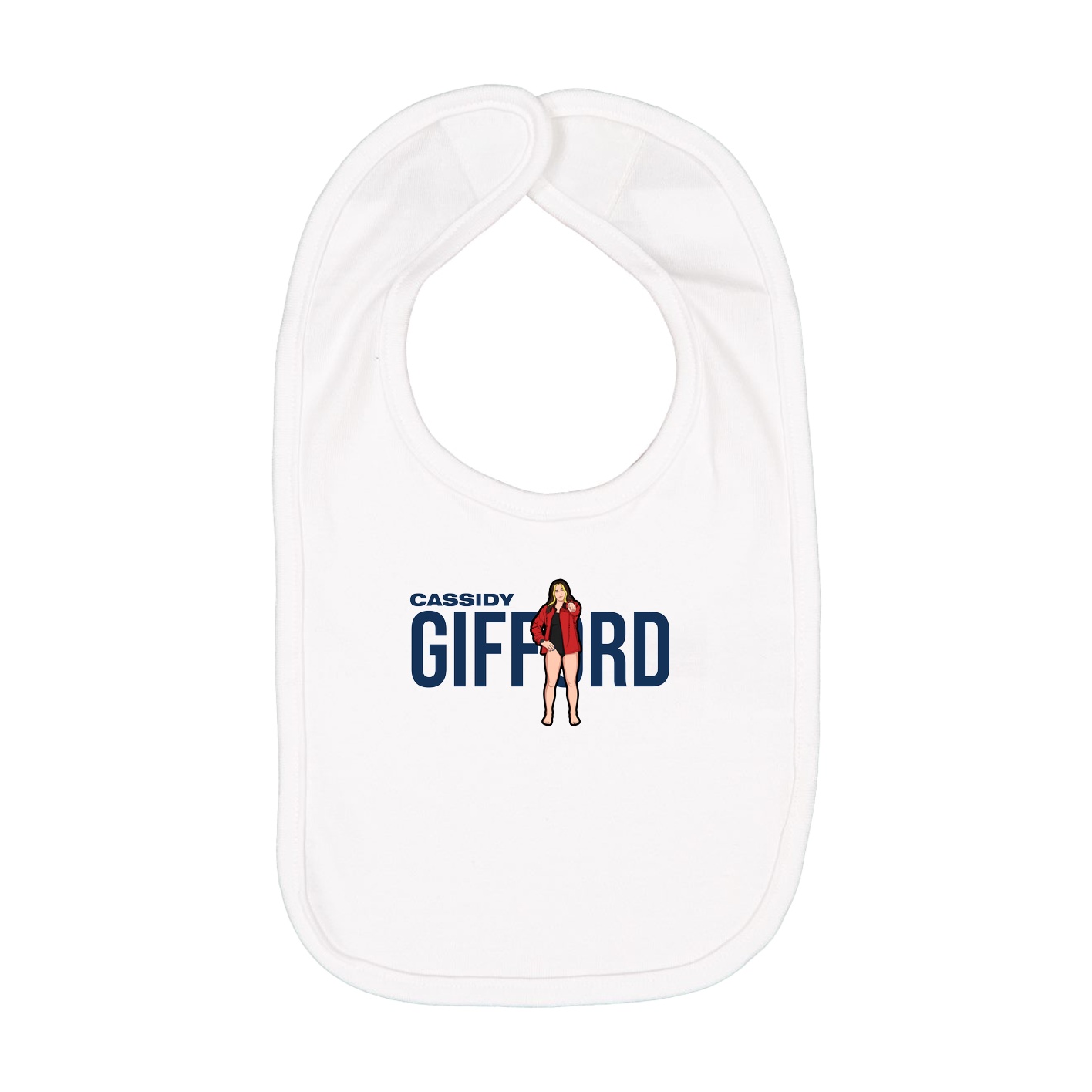 Infant Bib — Player Name in White