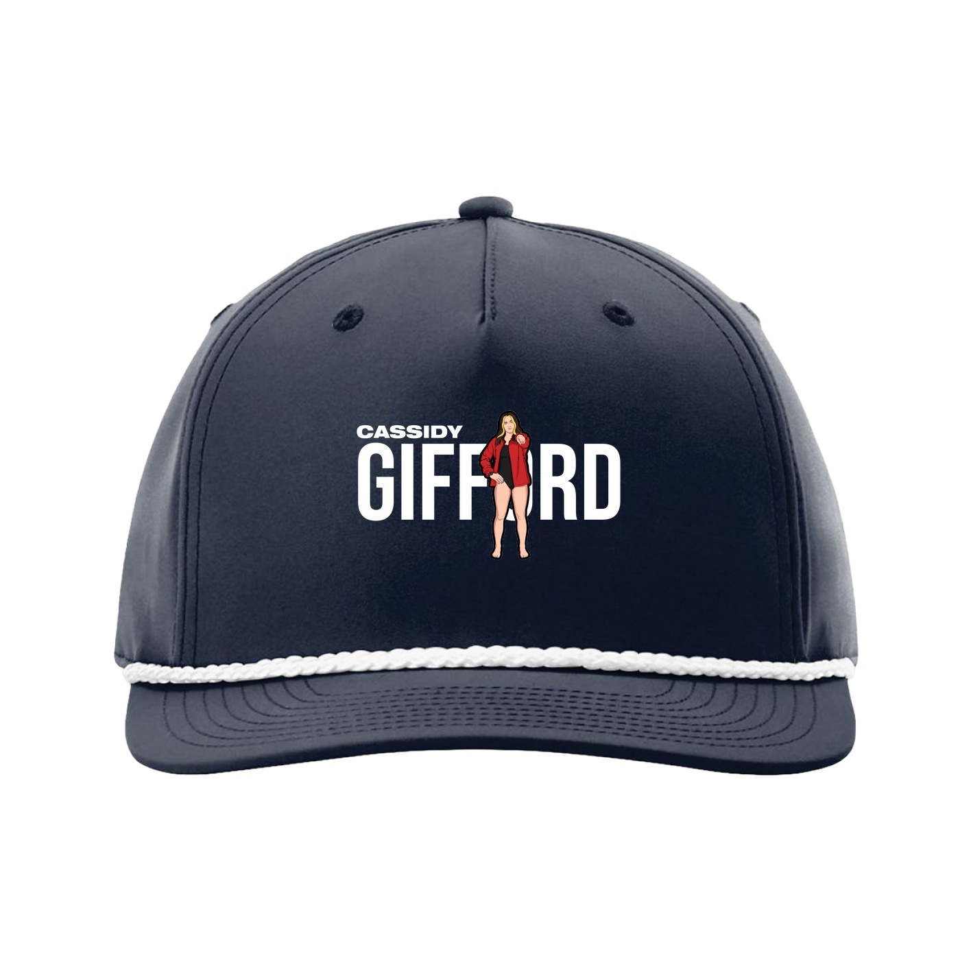 Five-Panel Classic Rope Cap — Player Name in Navy