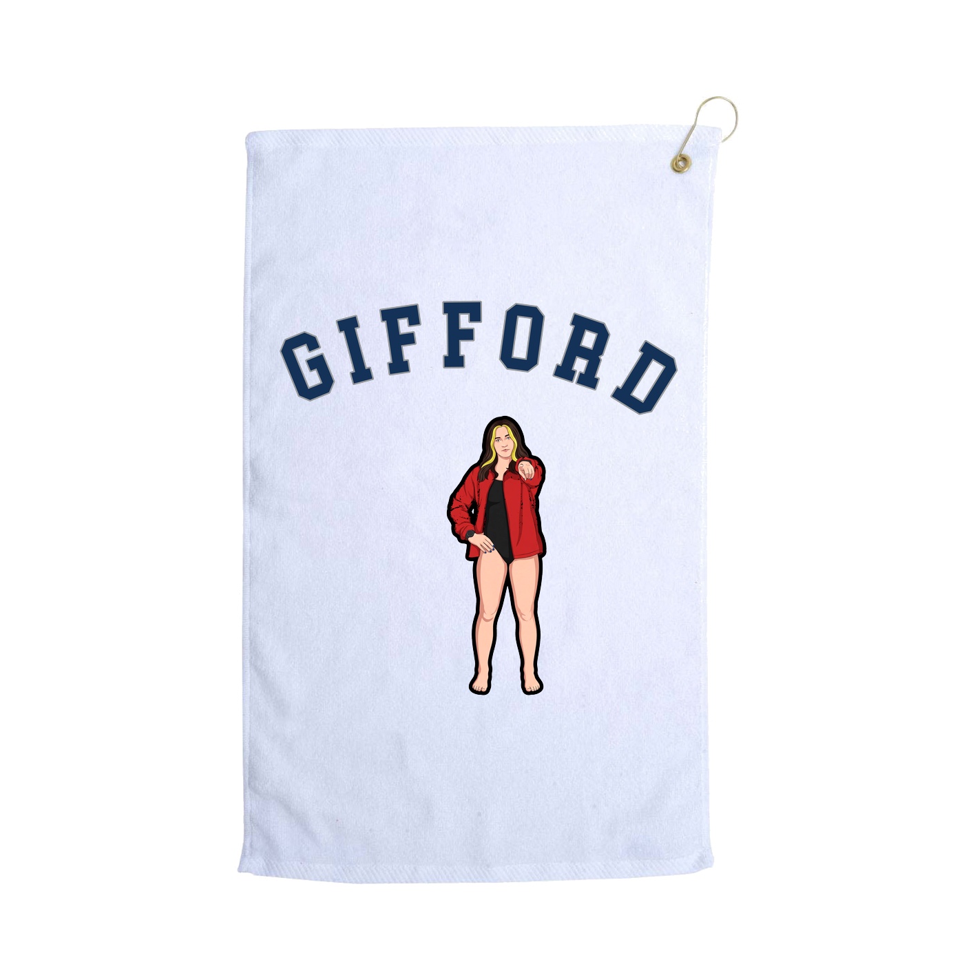 Golf Towel — Shirsey Arch in White