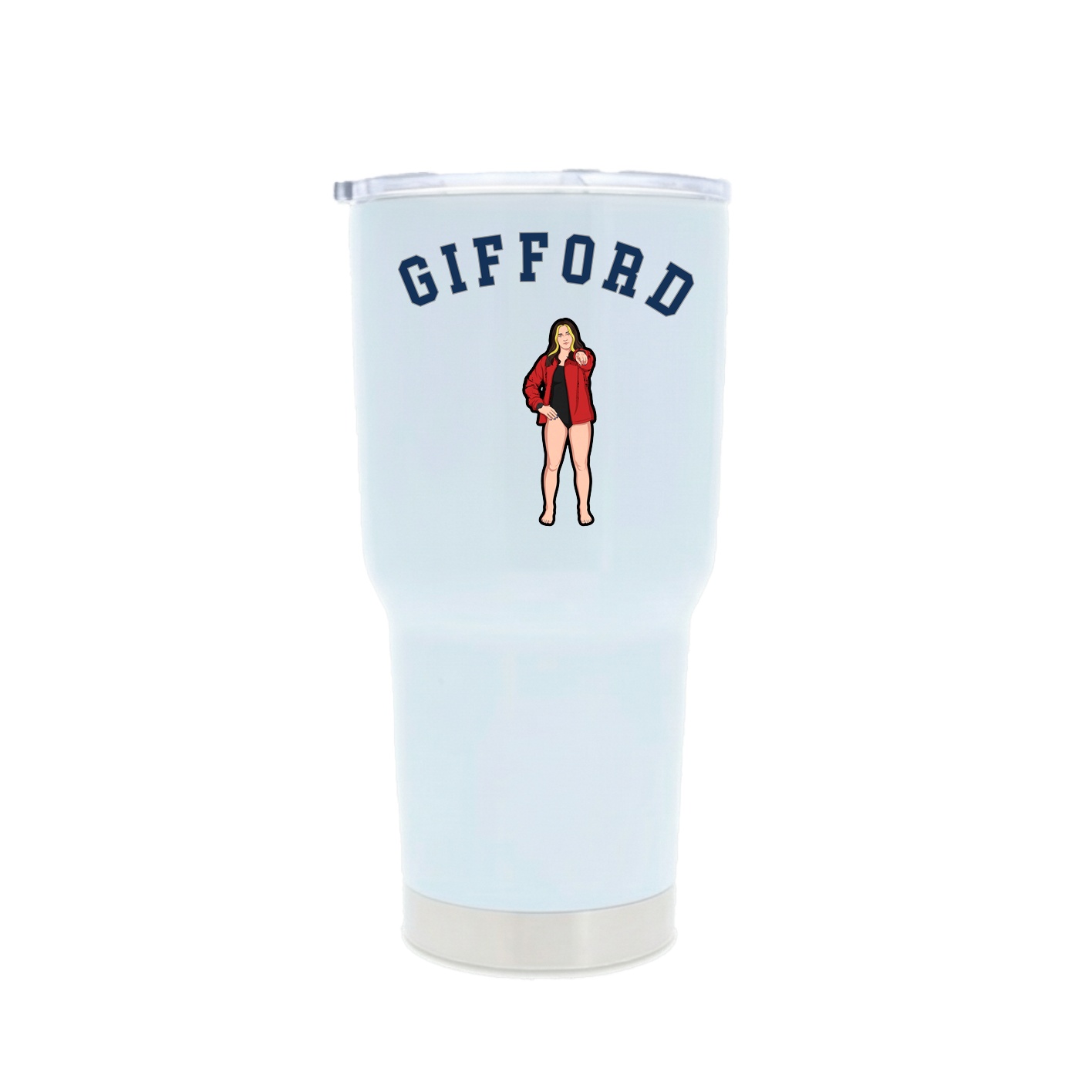 30oz Stainless Steel Tumbler — Shirsey Arch in White