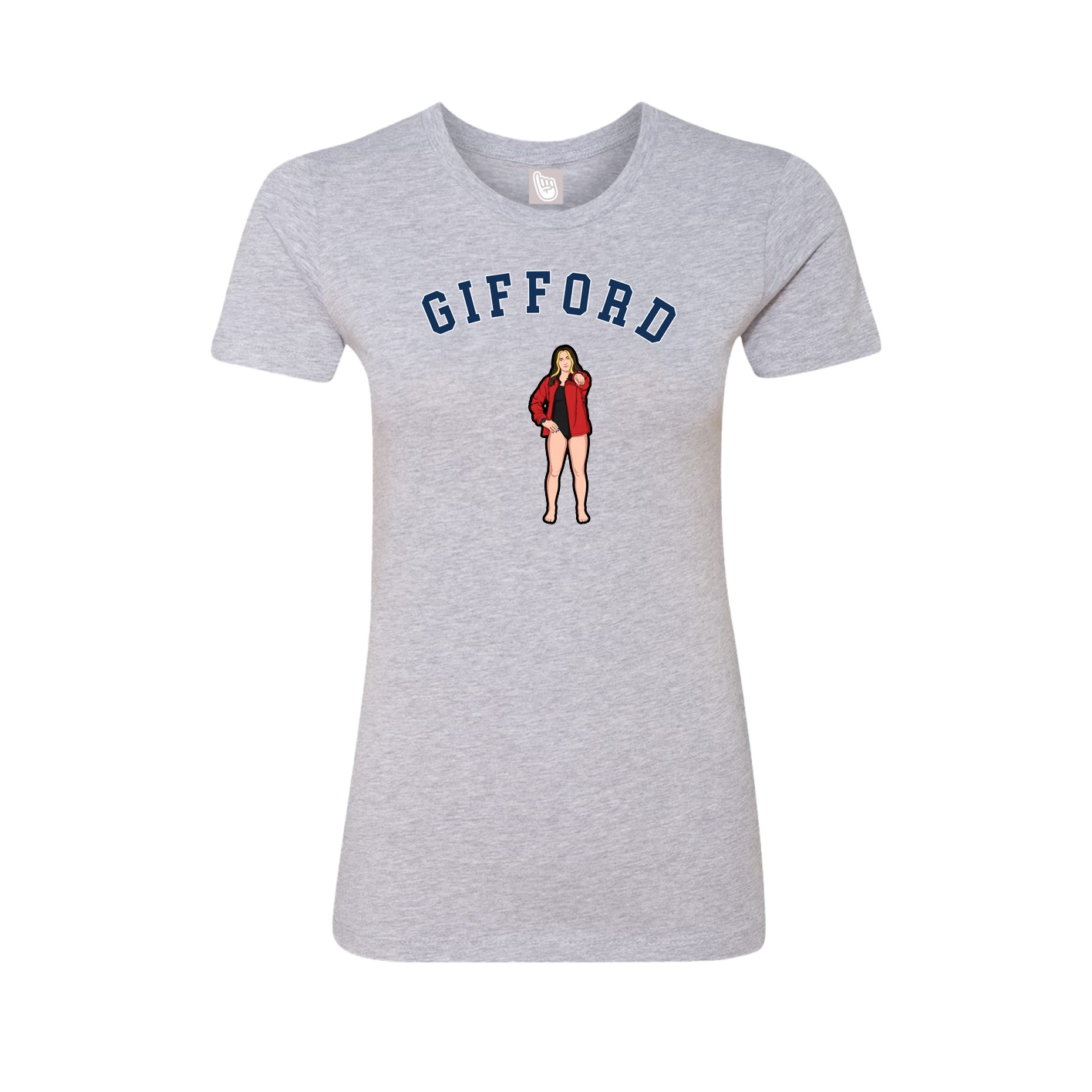 Fitted Women's Tee — Shirsey Arch in Grey