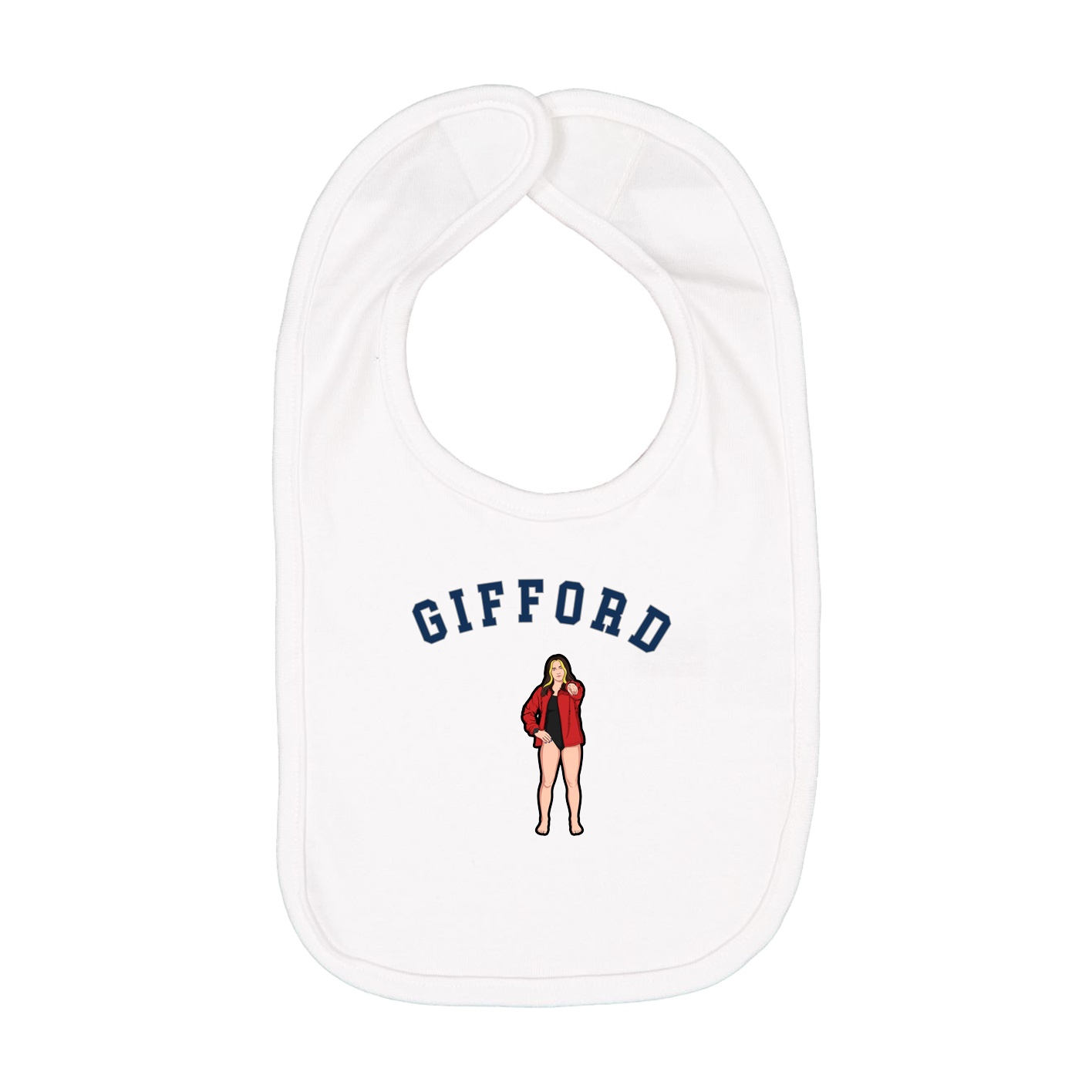 Infant Bib — Shirsey Arch in White