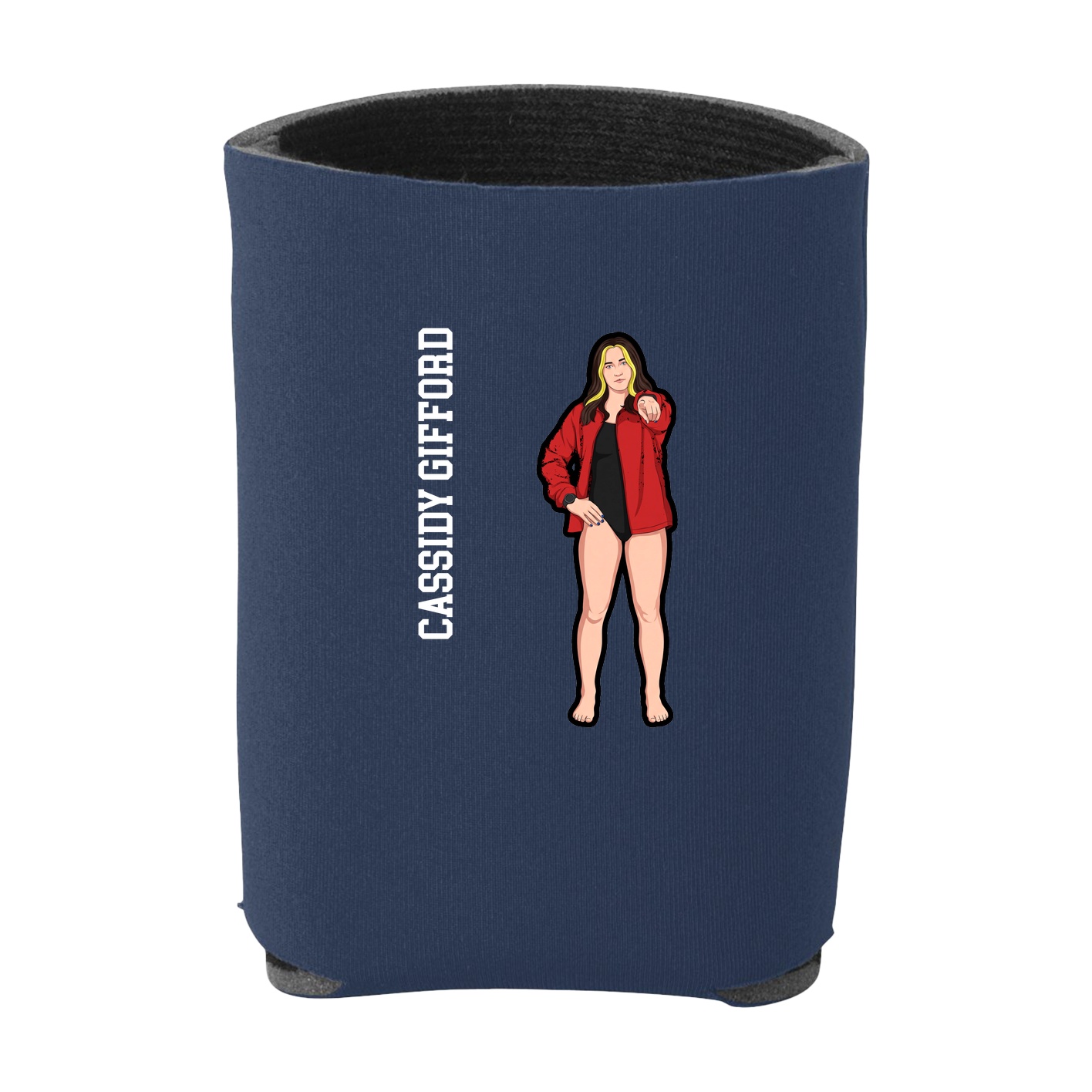 Can Holder — Name Vertical in Navy