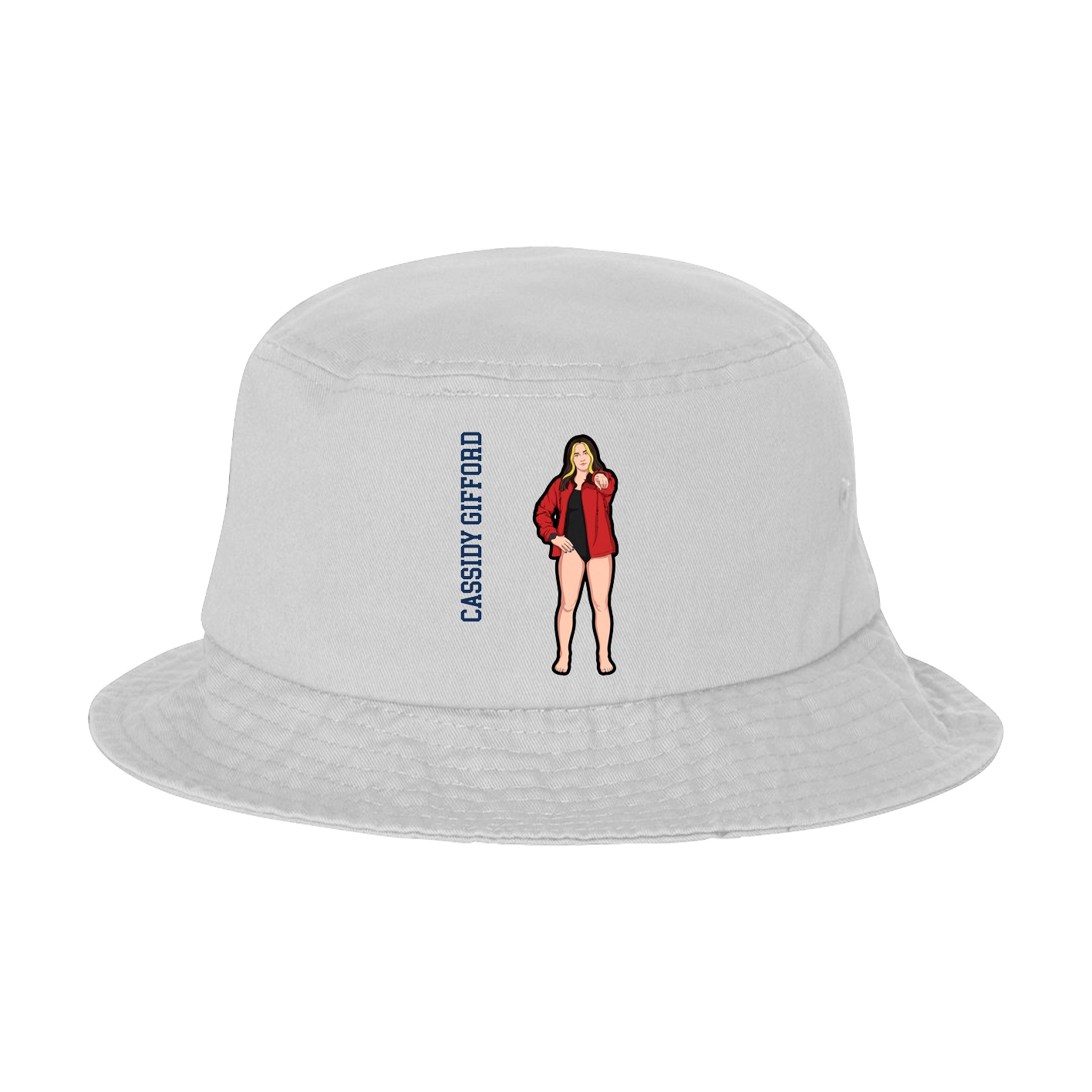Bucket Cap — Name Vertical in White