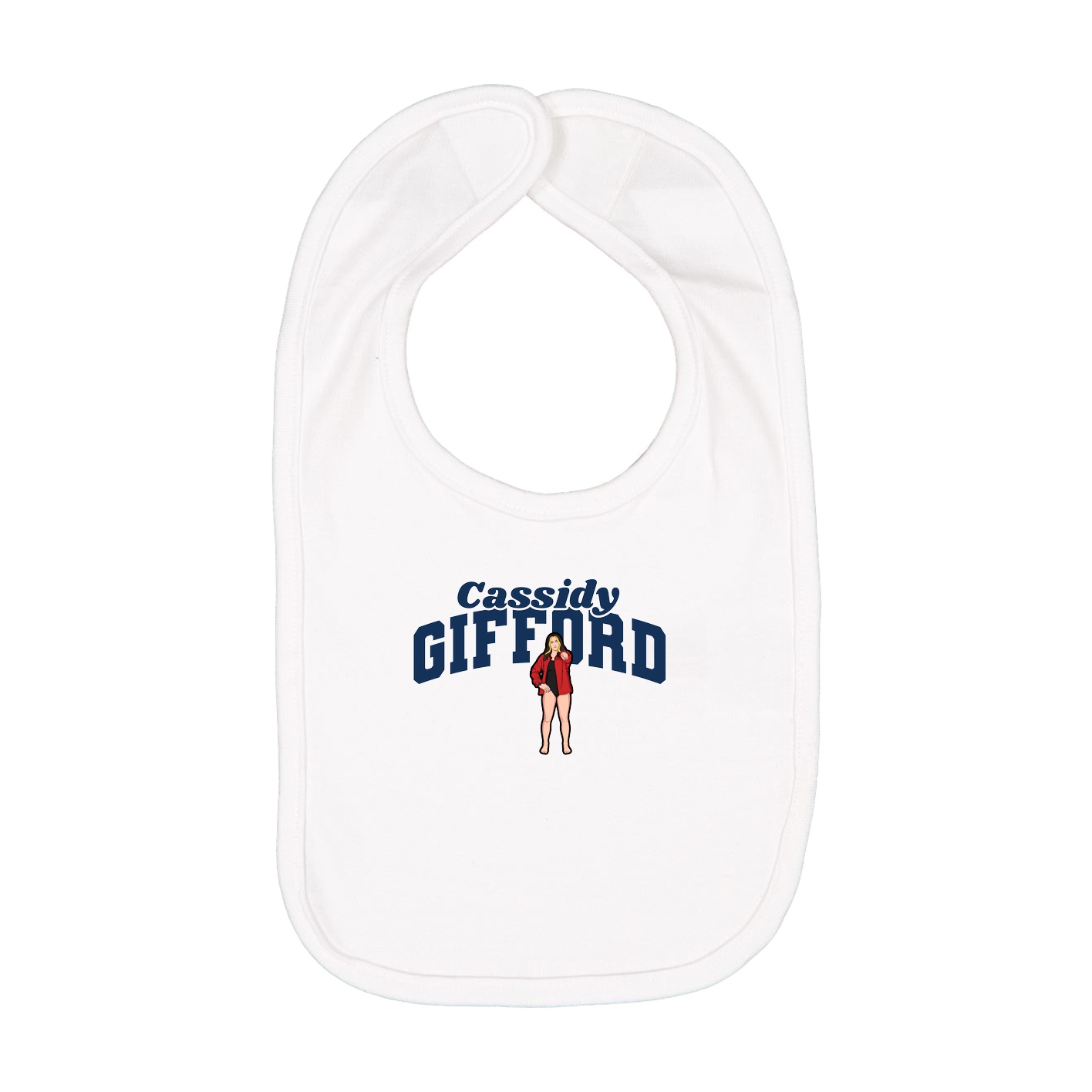 Infant Bib — Signature Arch in White