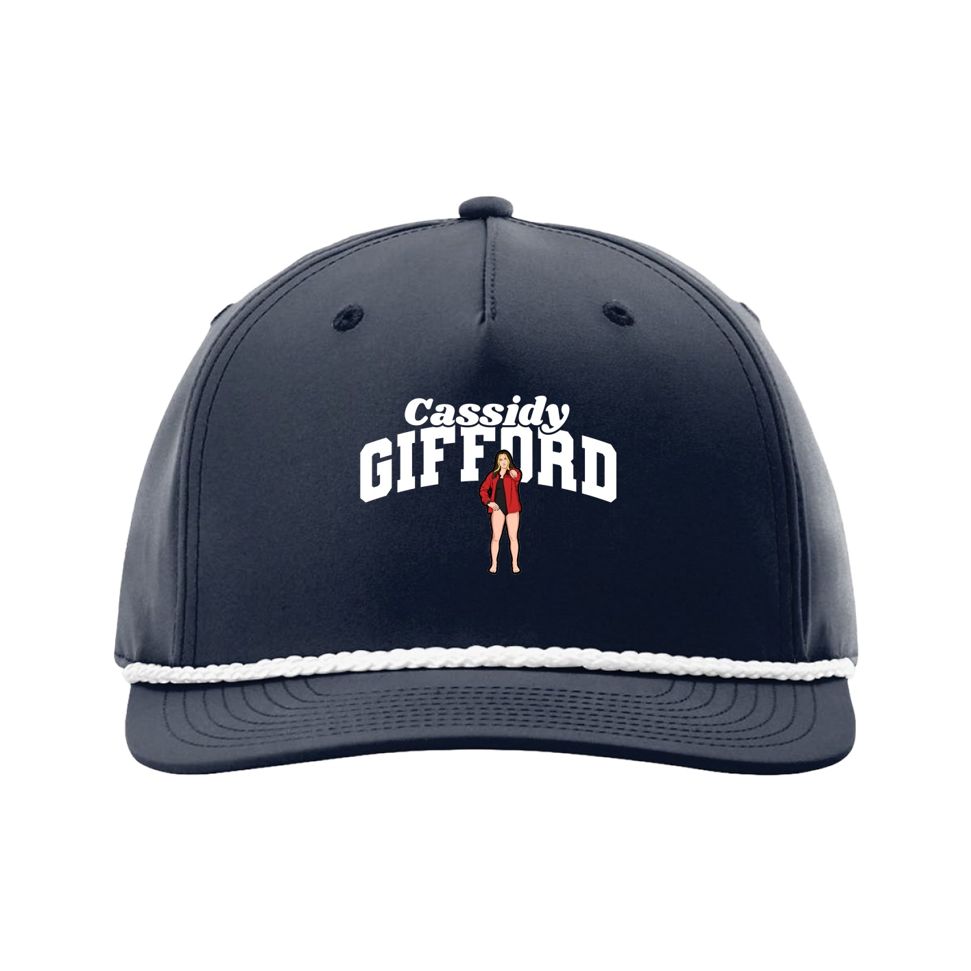 Five-Panel Classic Rope Cap — Signature Arch in Navy