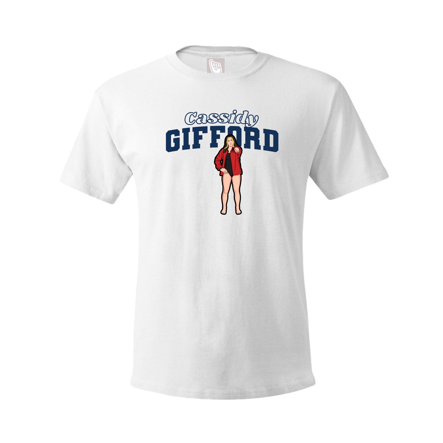 Youth Tee — Name Arch in White