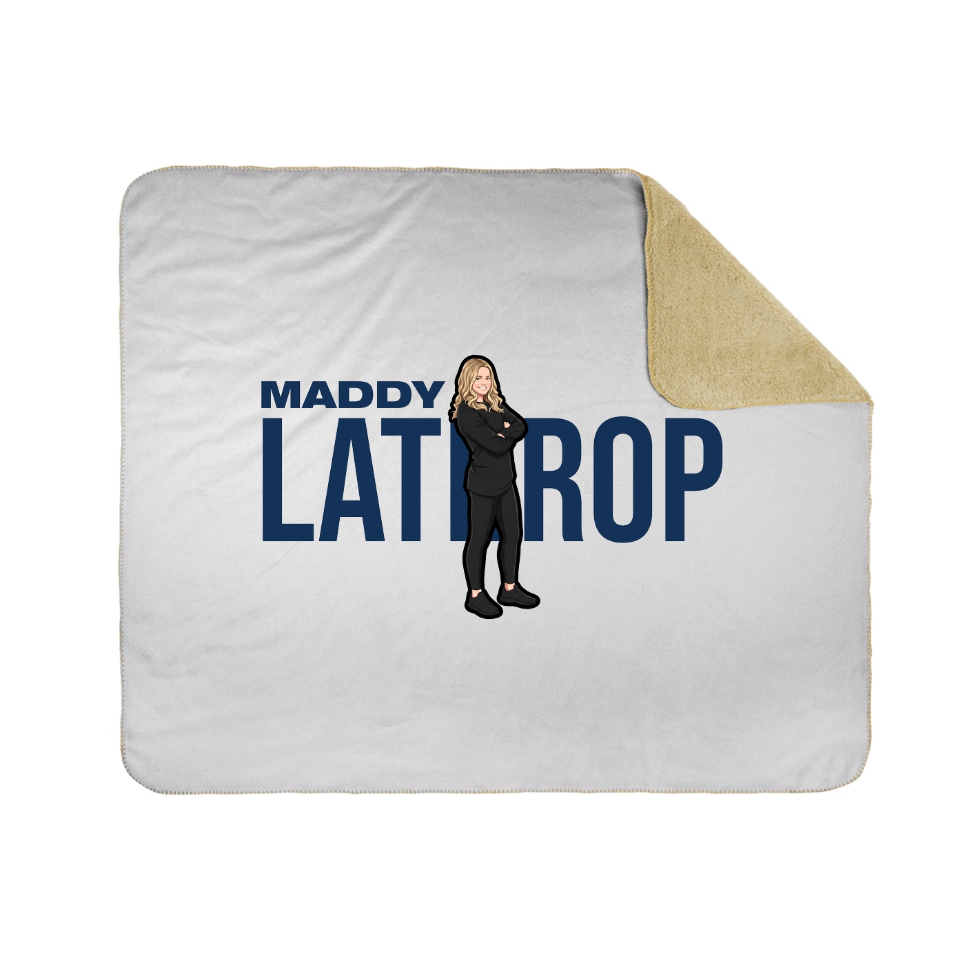 Throw Blanket — Player Name in White