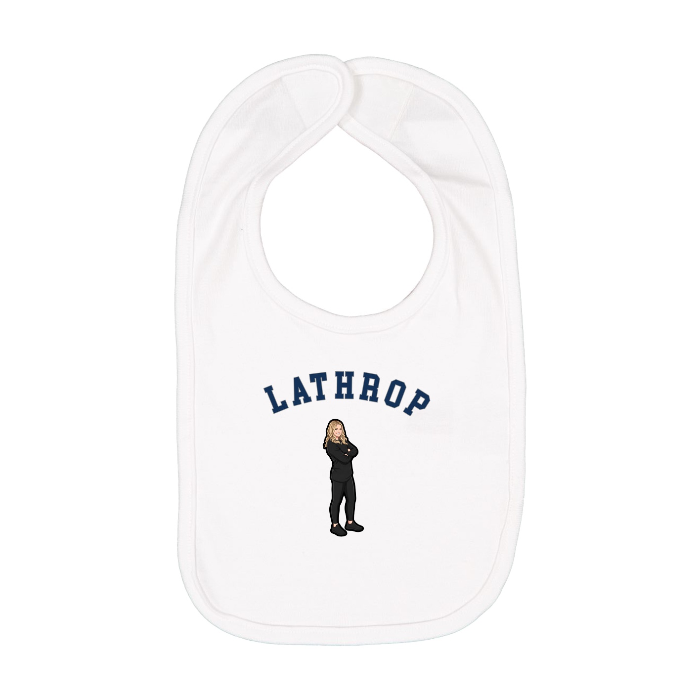 Infant Bib — Shirsey Arch in White