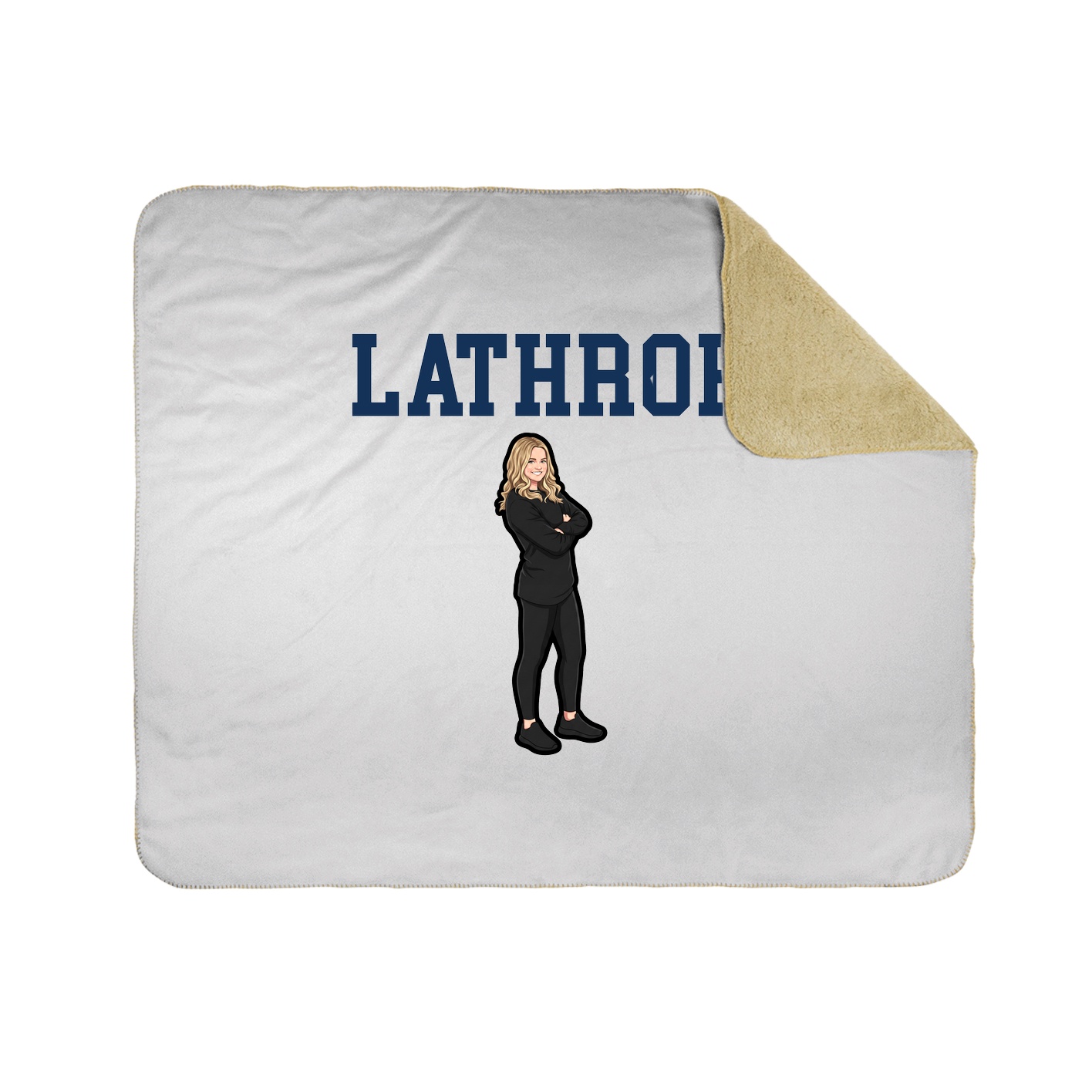Throw Blanket — Shirsey in White