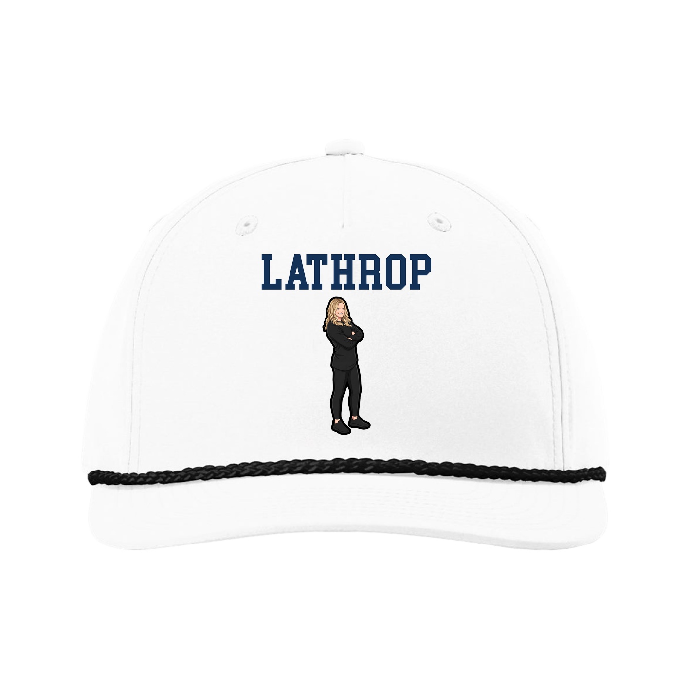 Five-Panel Classic Rope Cap — Shirsey in White