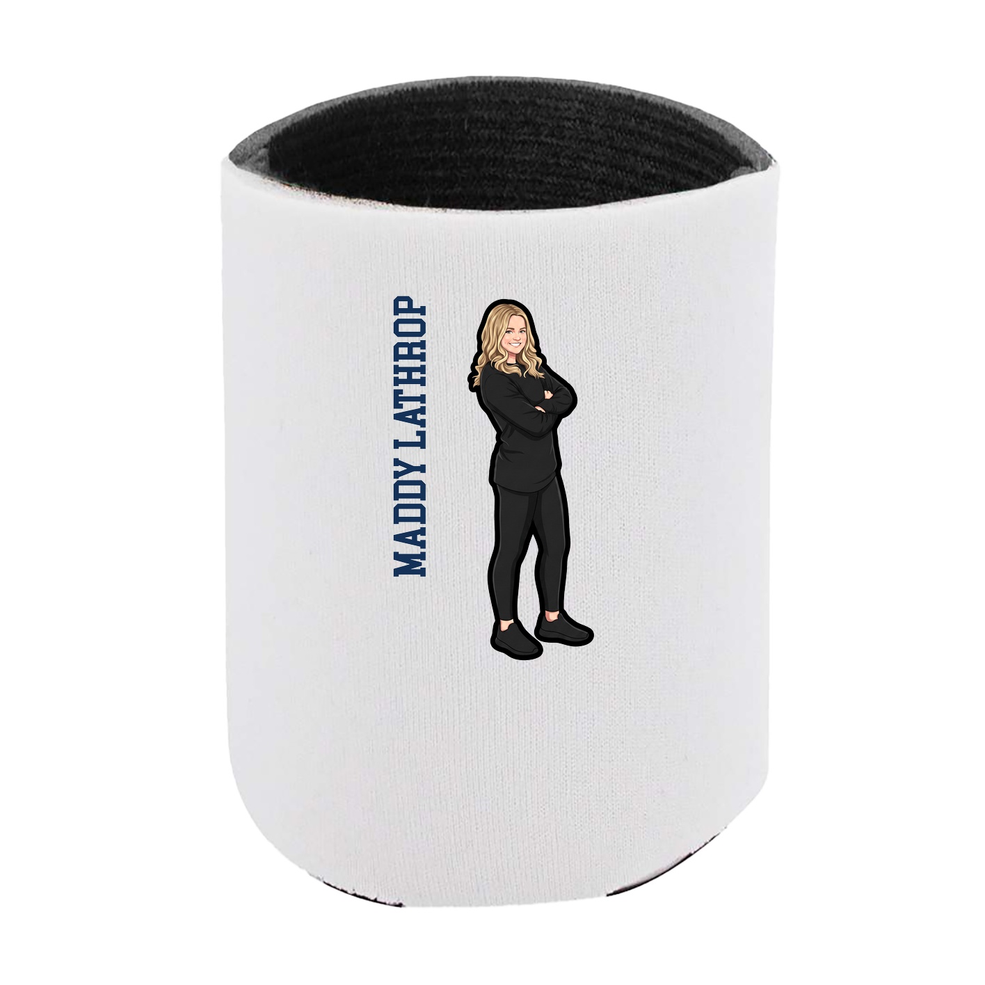 Can Holder — Name Vertical in White