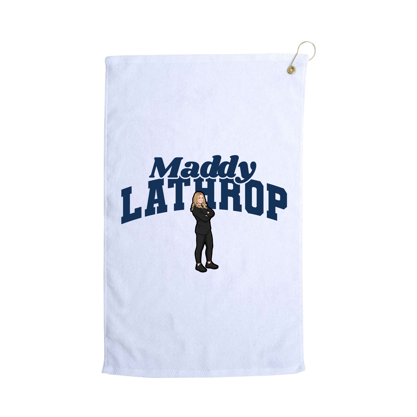 Golf Towel — Signature Arch in White