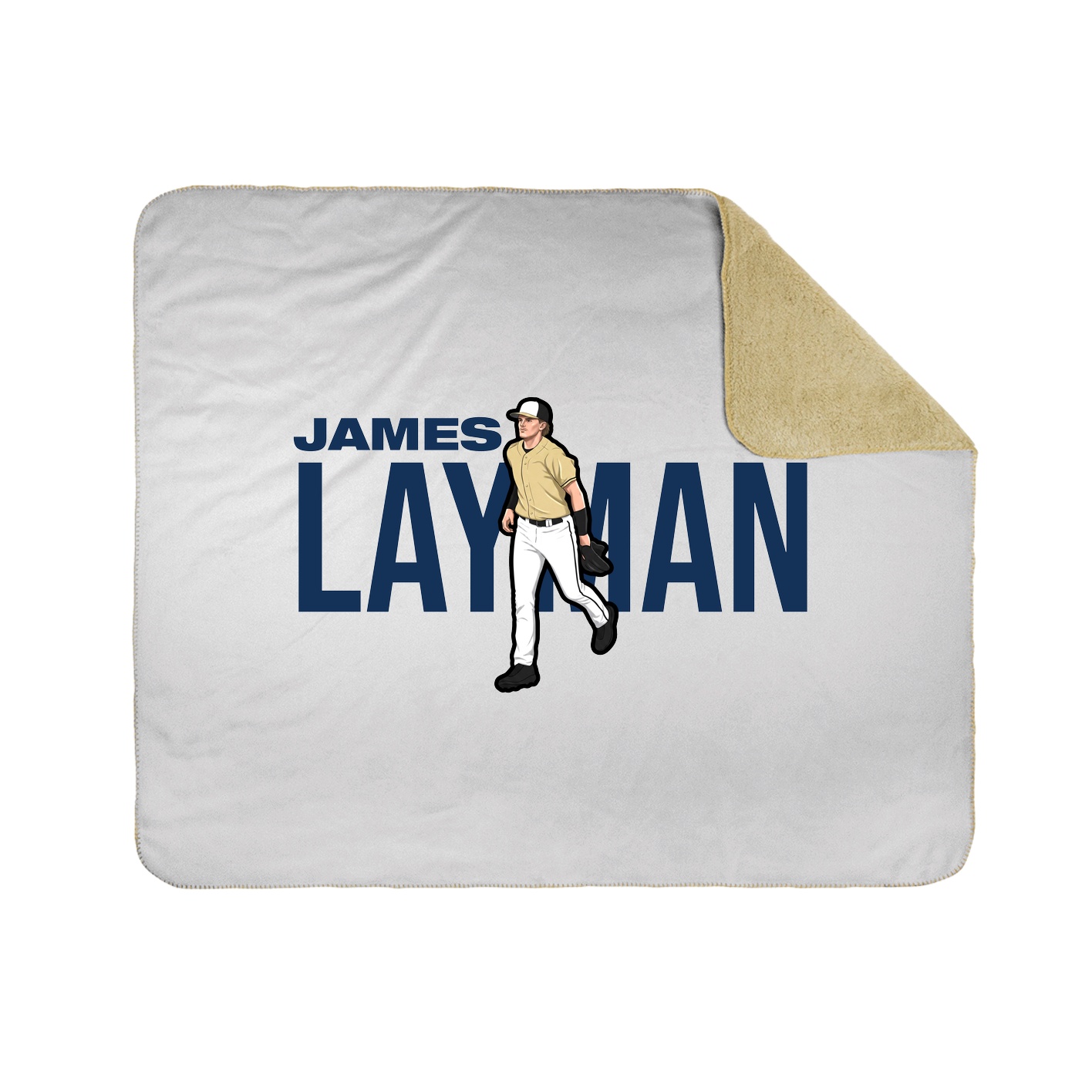Throw Blanket — Player Name in White