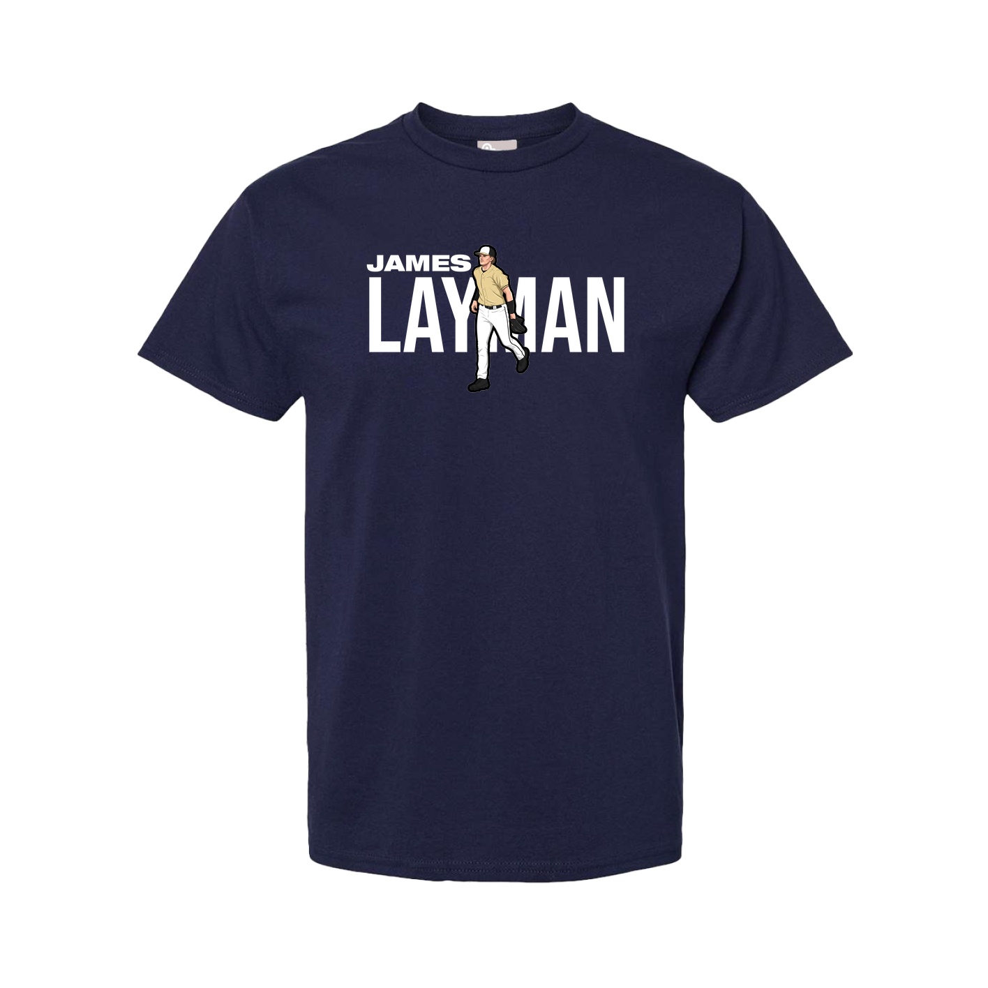 Youth Tee — Player Name in Navy