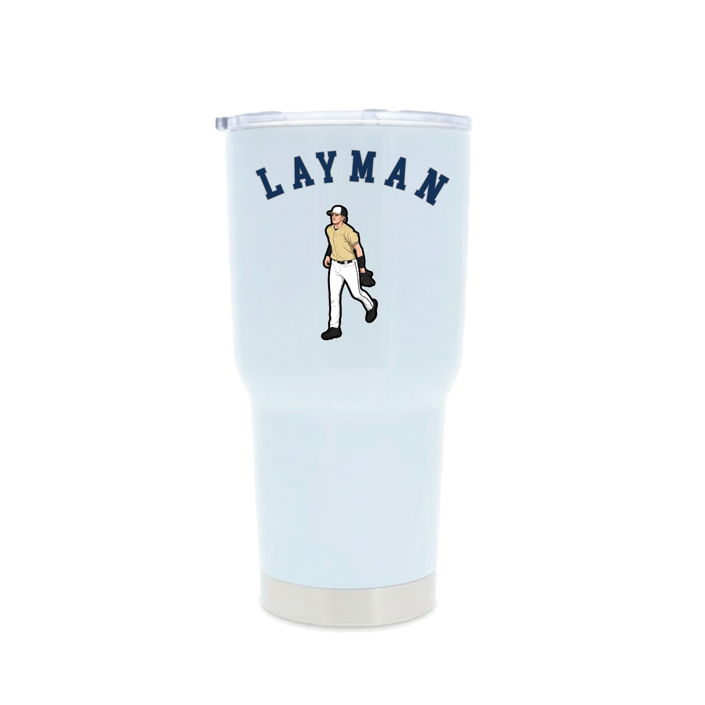 30oz Stainless Steel Tumbler — Shirsey Arch in White