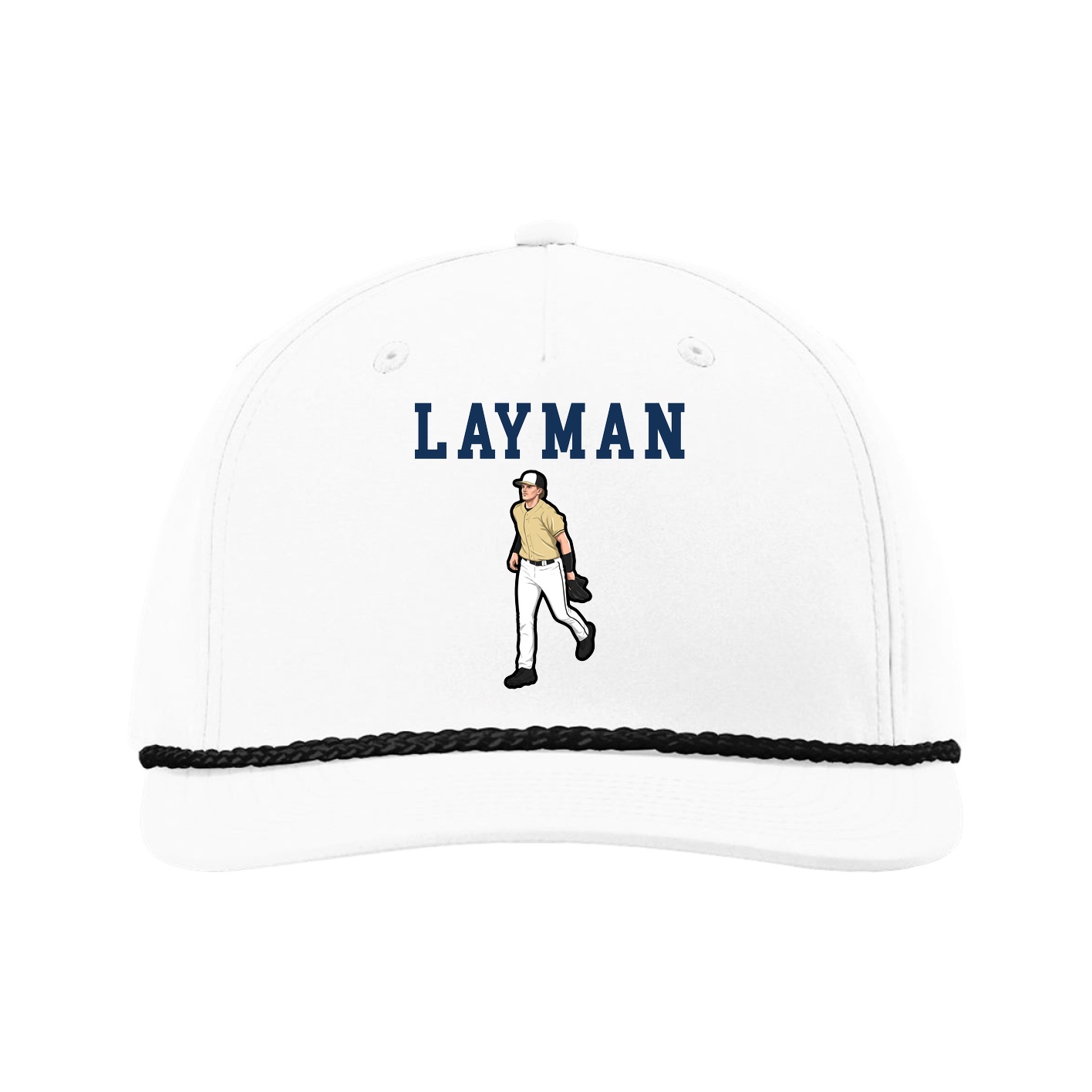 Five-Panel Classic Rope Cap — Shirsey in White