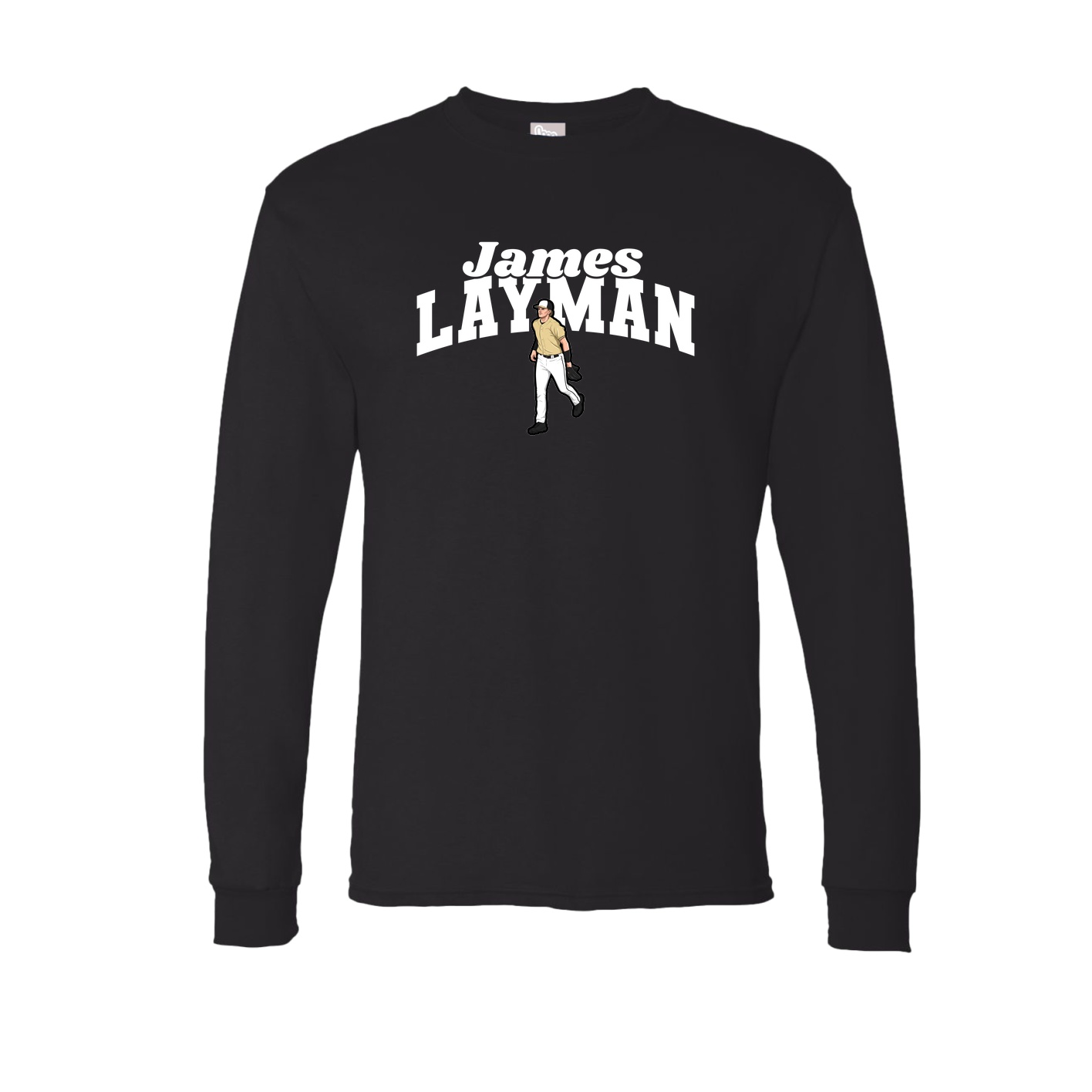Long Sleeve Tee — Signature Arch in Black