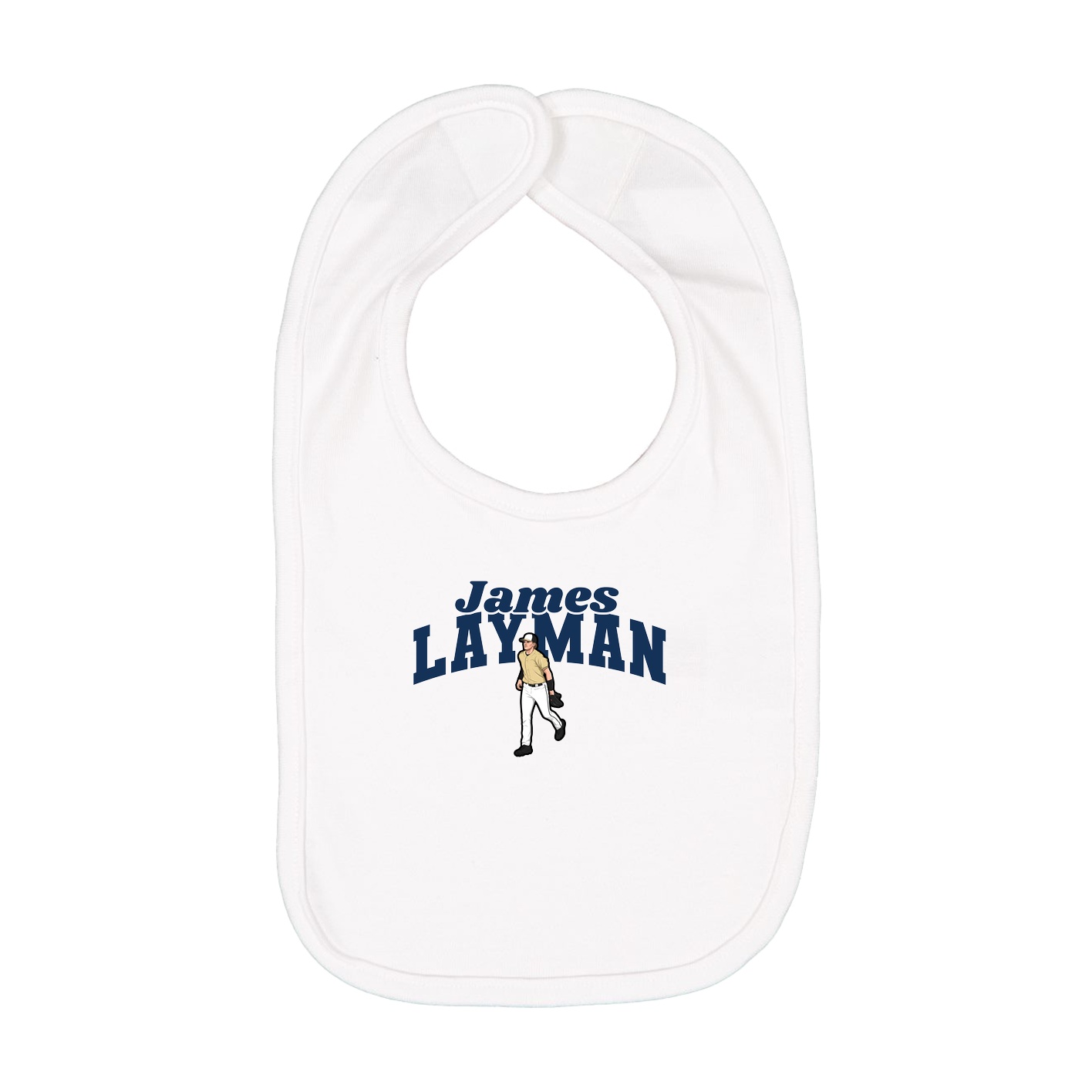 Infant Bib — Signature Arch in White