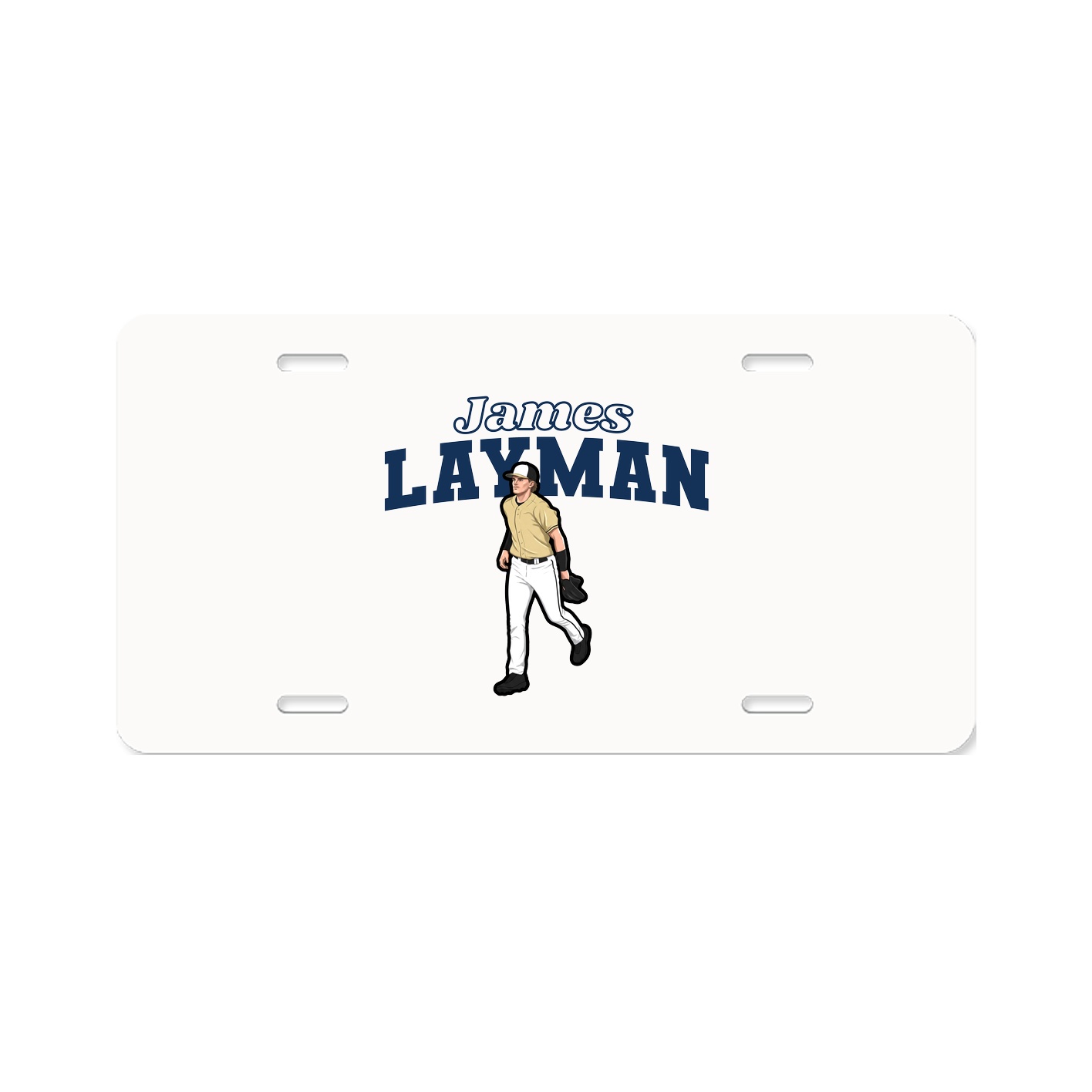 License Plate — Name Arch in Classic