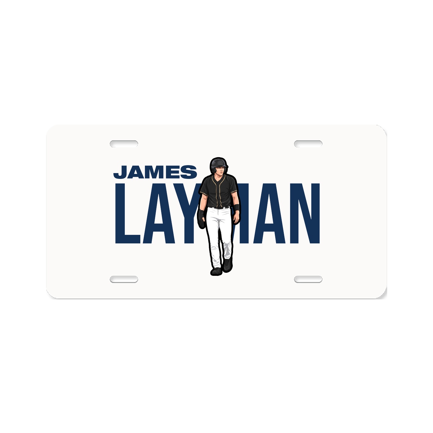 License Plate — Player Name in Classic