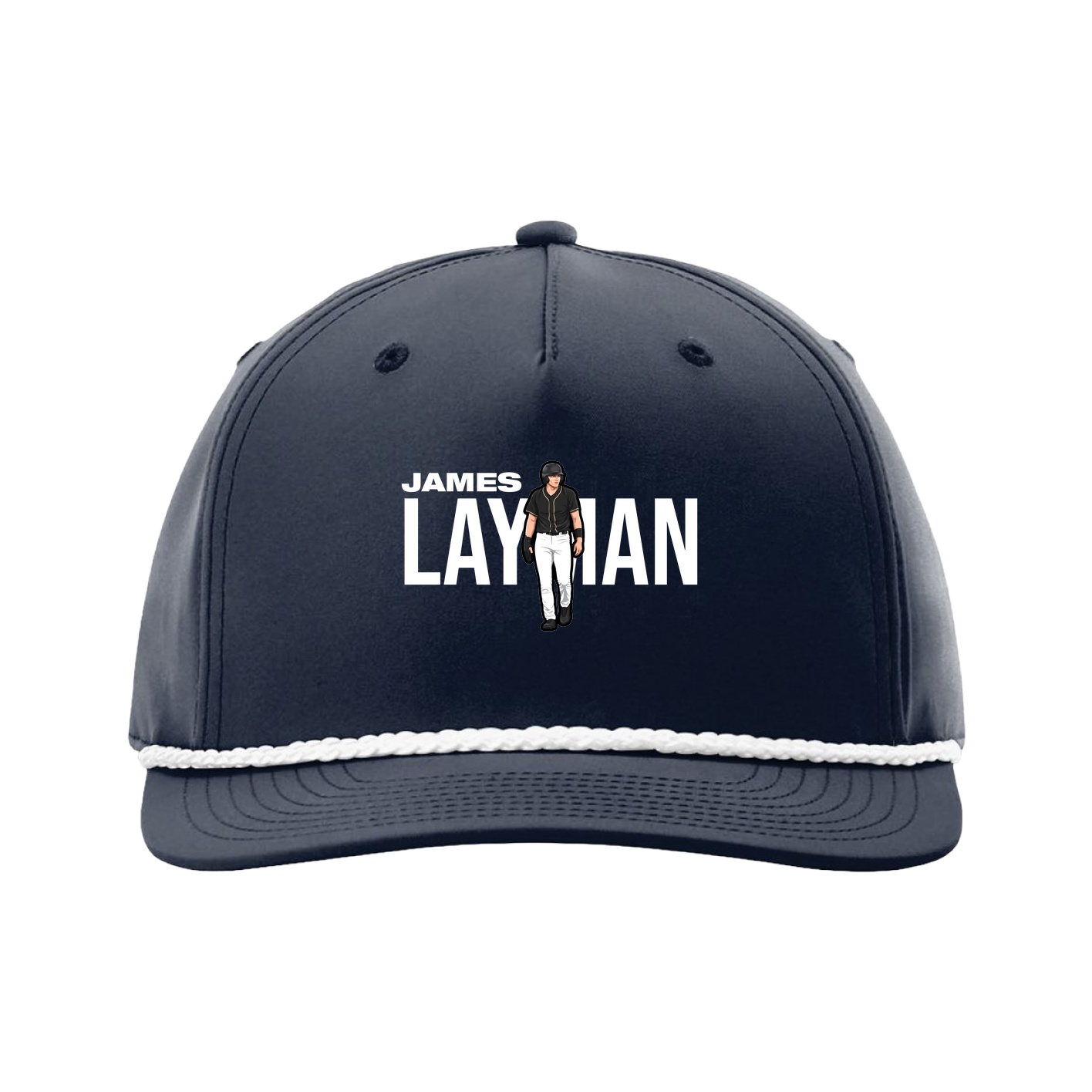 Five-Panel Classic Rope Cap — Player Name in Navy