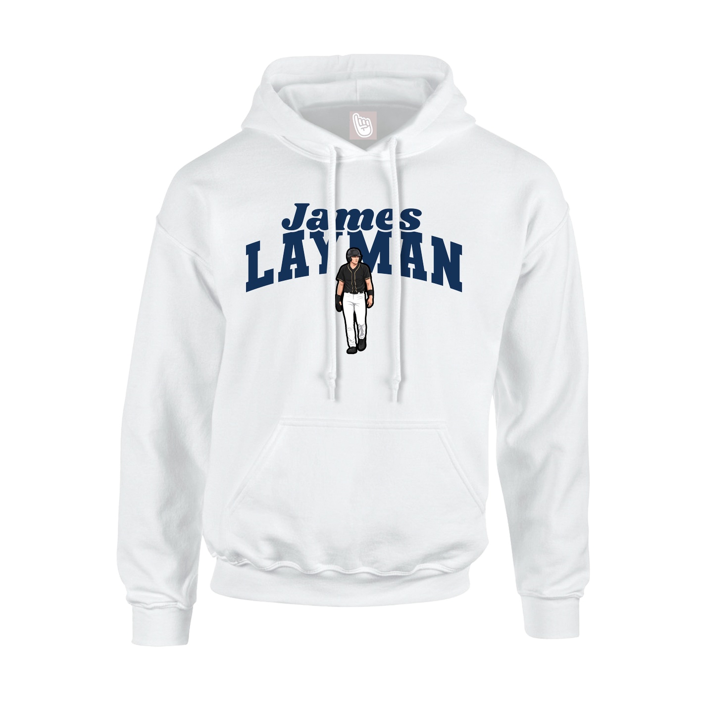 Hoodie — Signature Arch in White