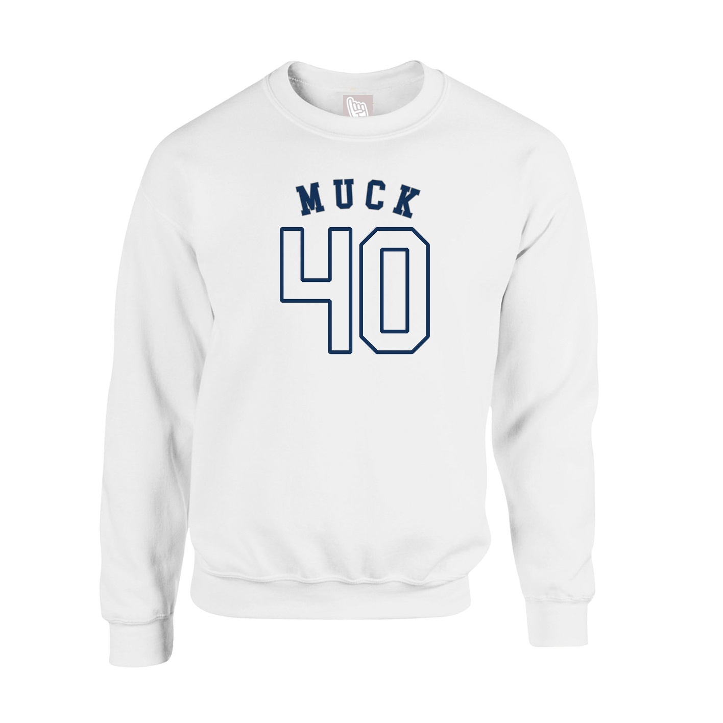 Fleece Crew — Shirsey Arch in White