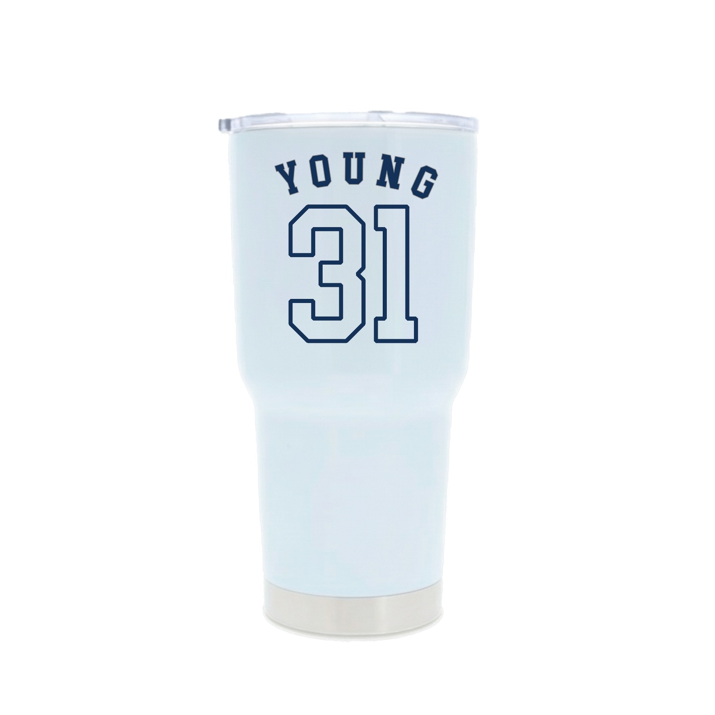 30oz Stainless Steel Tumbler — Shirsey Arch in White